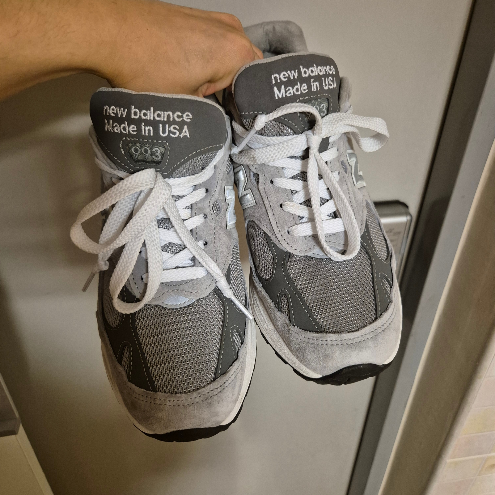 New Balance 993 Made in USA Grey - D Standard 착용 스타일