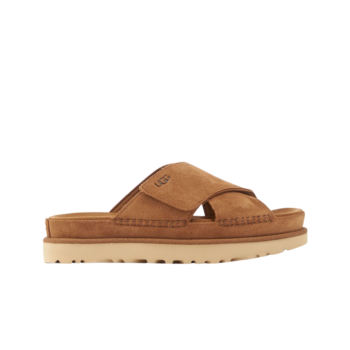 (W) UGG Goldenstar Cross Slide Chestnut 상세 이미지 1