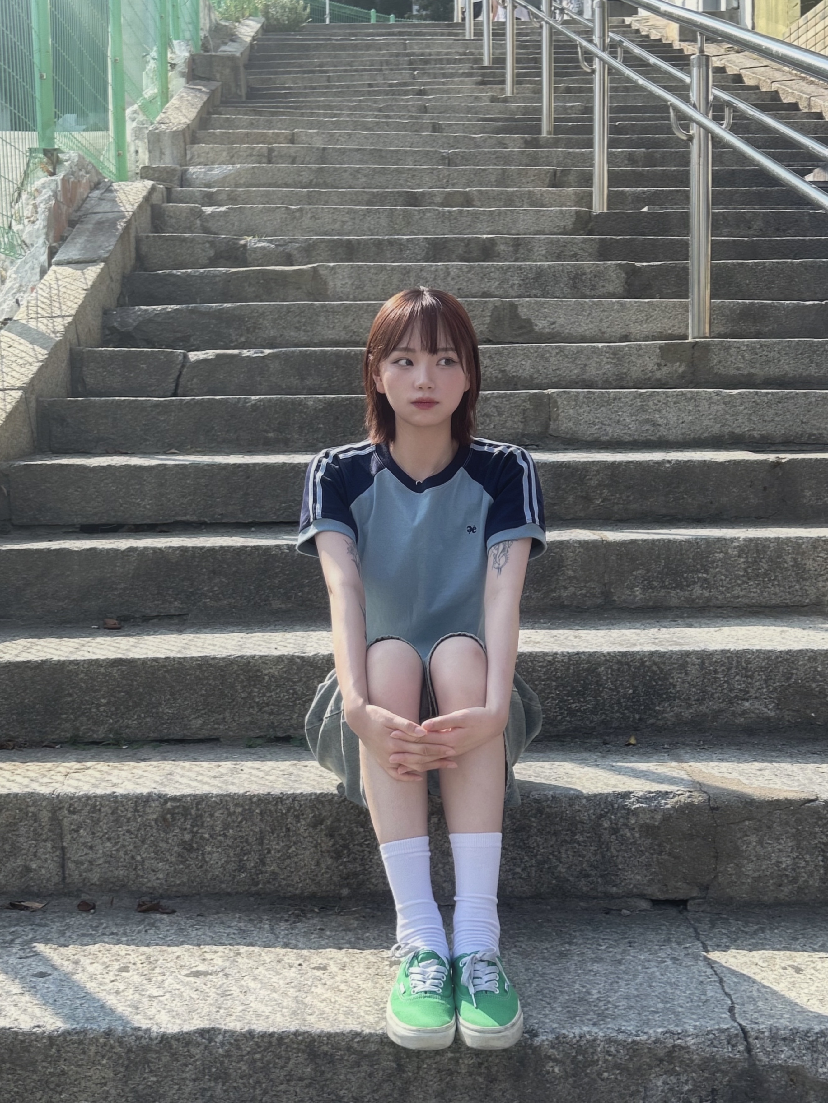 Vans Canvas Authentic Mule Green 착용 스타일 - 2