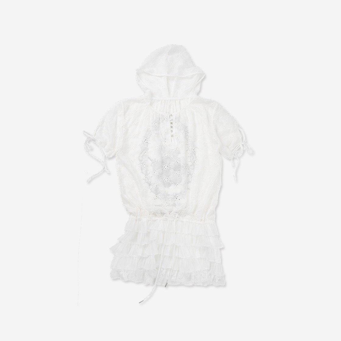 [KREAM 단독] Elfelfelf Archives Lace Hoodie Dress 상세 이미지 1