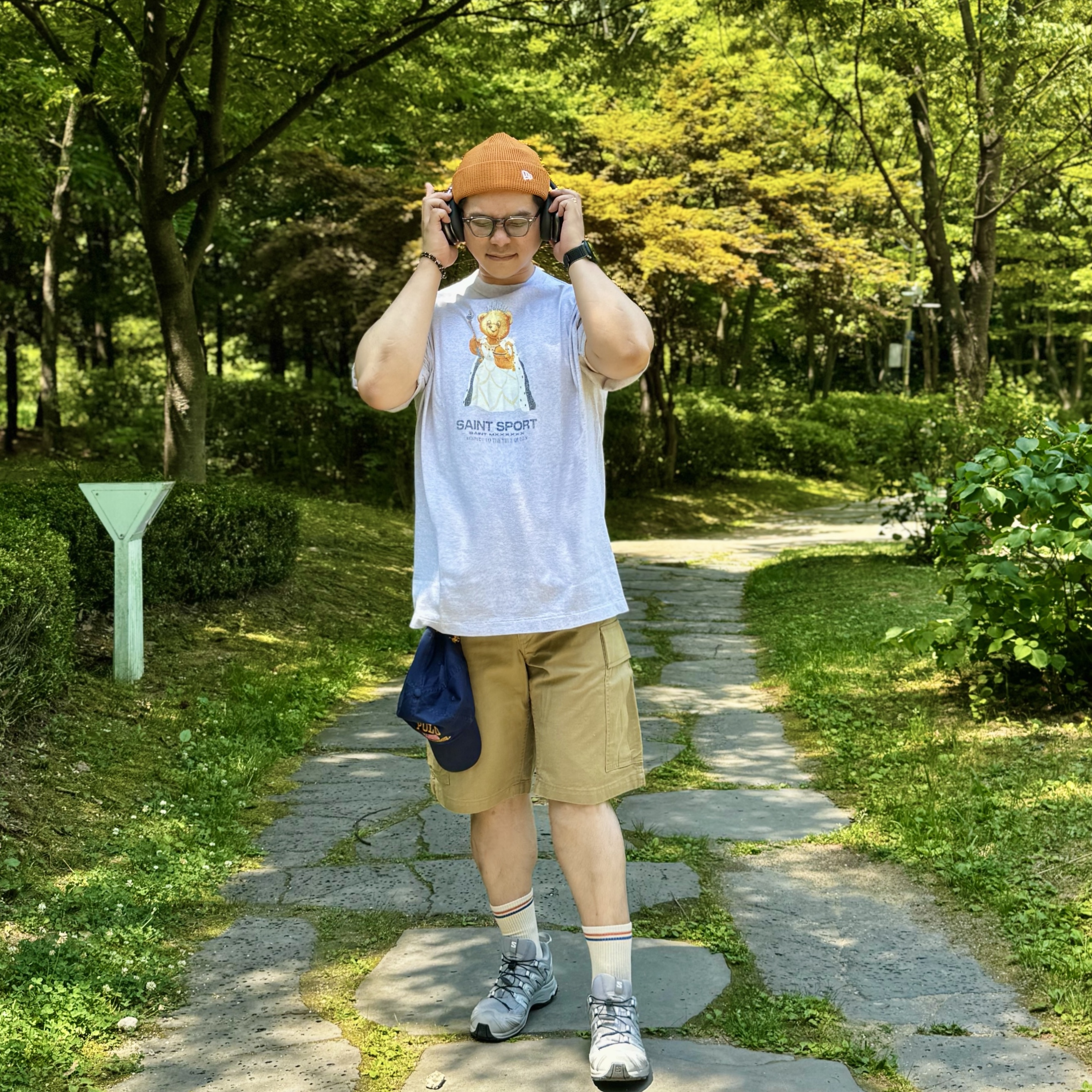 Saint Mxxxxxx True Queen S/S T-Shirt Gray, Salomon XA Pro 3D Alloy Silver 착용 스타일 - 3