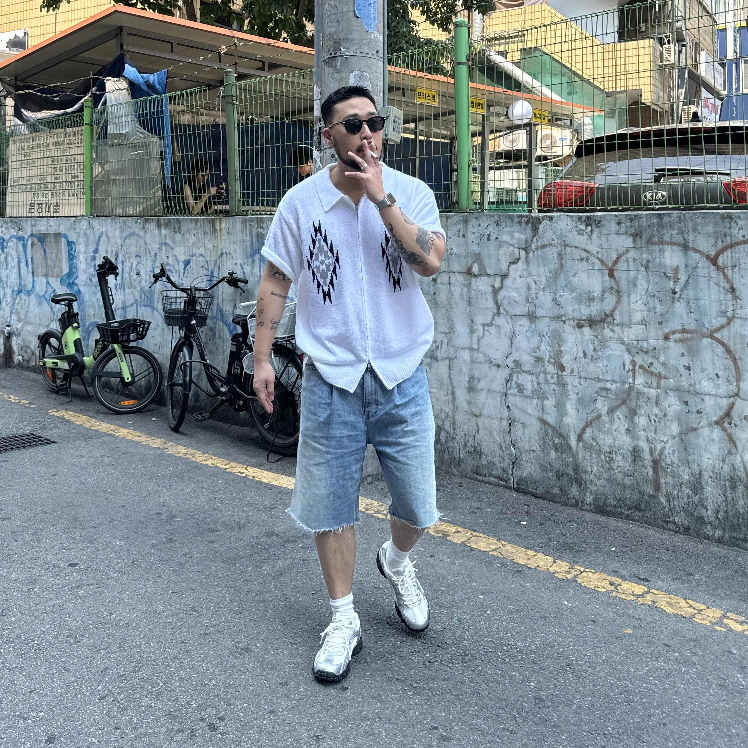 Fila Echappe MS Silver Moon 착용 스타일 - 3