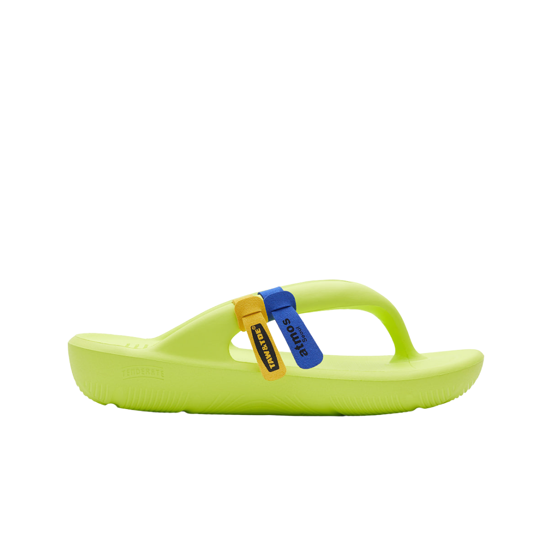 토앤토 x 아트모스 플립플랍 제로비티 바이오 라임(Taw&Toe x Atmos Flip Flop Zerovity Bio Lime)