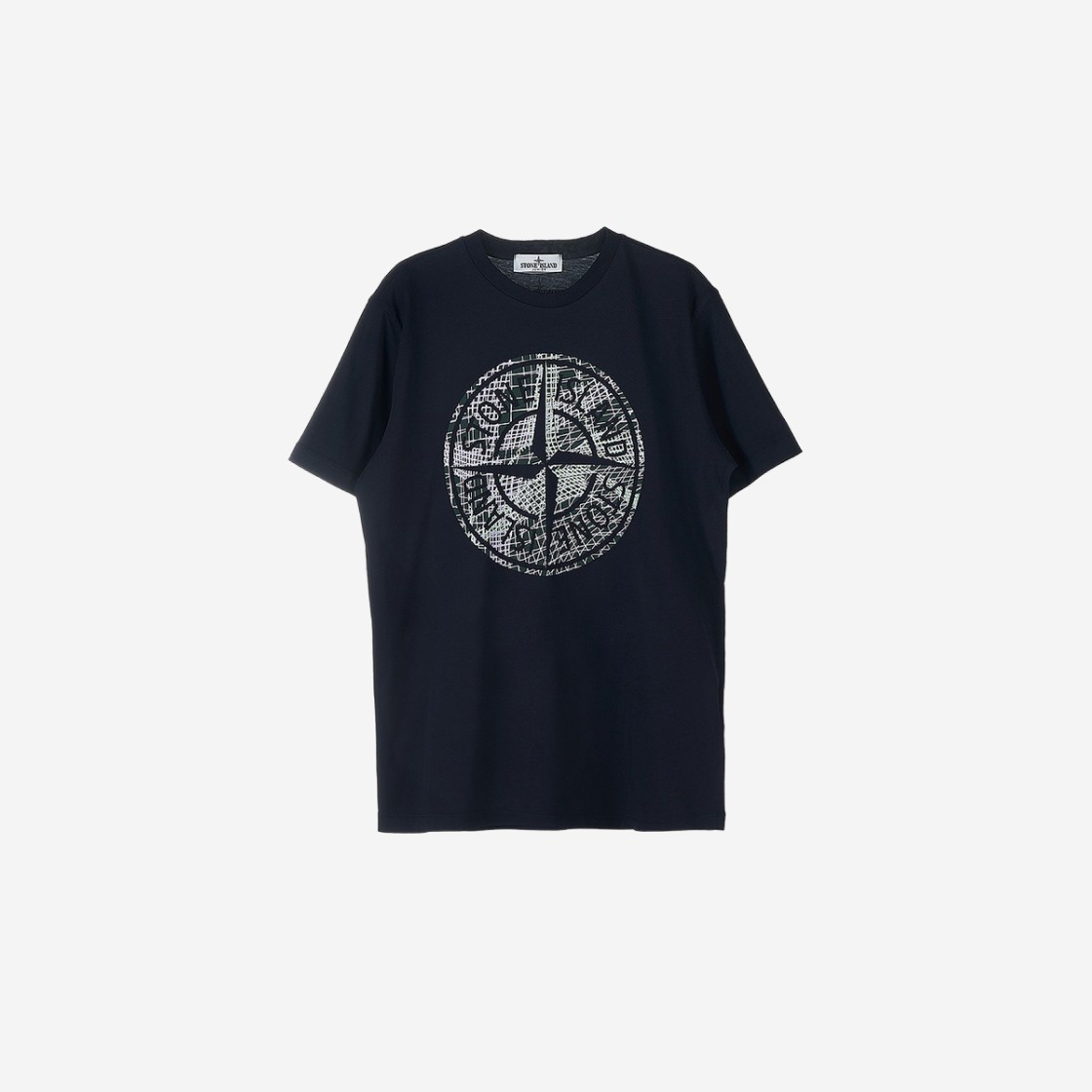 (Kids) Stone Island 21072 'Camo One' Print T-Shirt Navy Blue - 23SS 상세 이미지 1