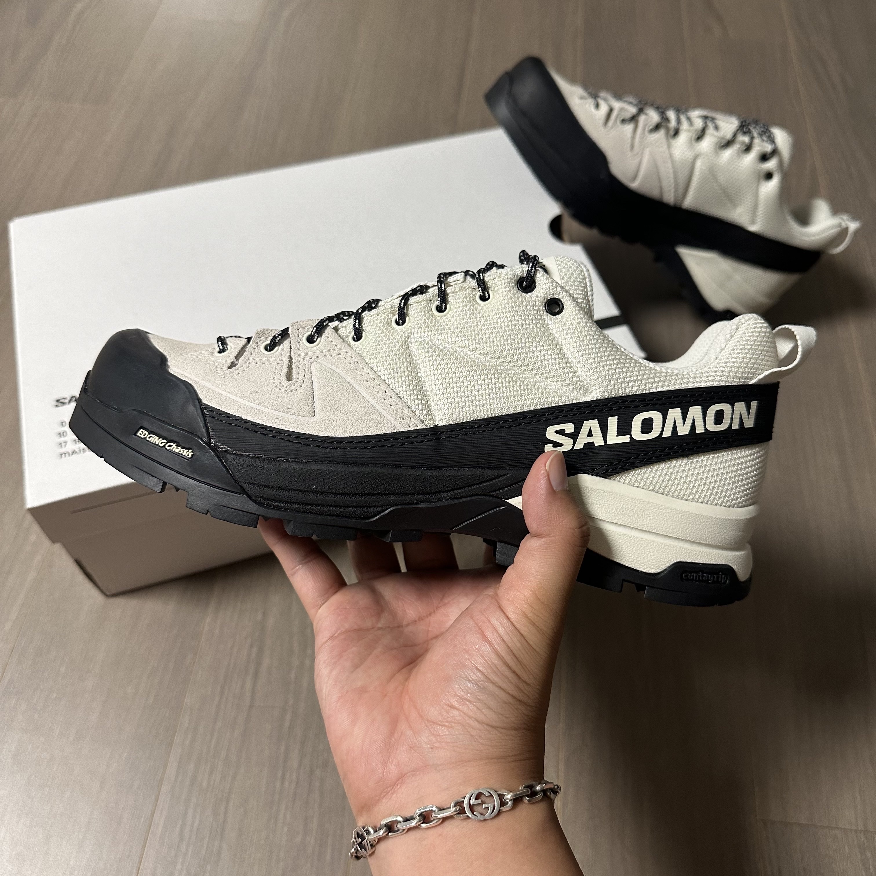 Salomon x MM6 Maison Margiela X-ALP White 착용 스타일 - 1