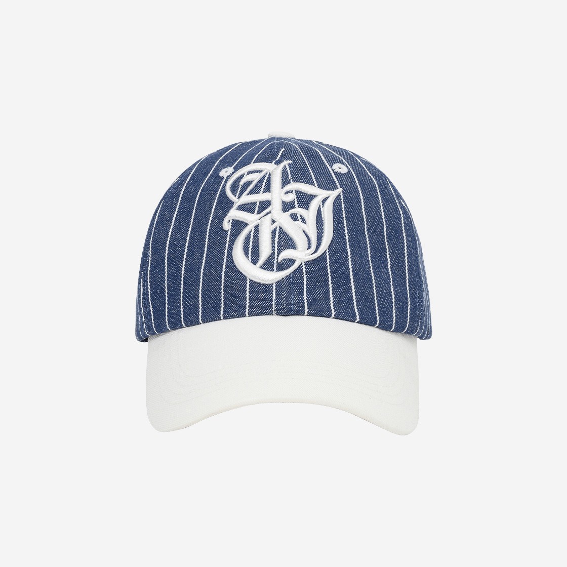 Ajobyajo Sporty Logo Stripe Denim Cap Blue 상세 이미지 1