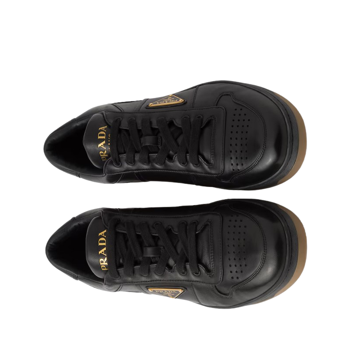 프라다 다운타운 나파 가죽 스니커즈 블랙(Prada Downtown Nappa Leather Sneakers Black) - 2