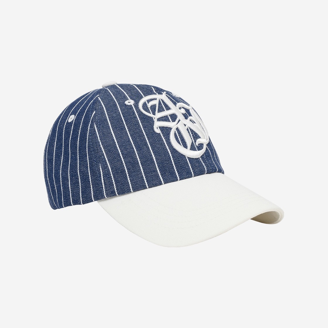 Ajobyajo Sporty Logo Stripe Denim Cap Blue 상세 이미지 2