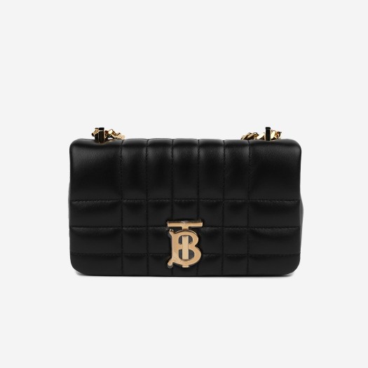 Burberry Quilted Leather Mini Lola Bag Black