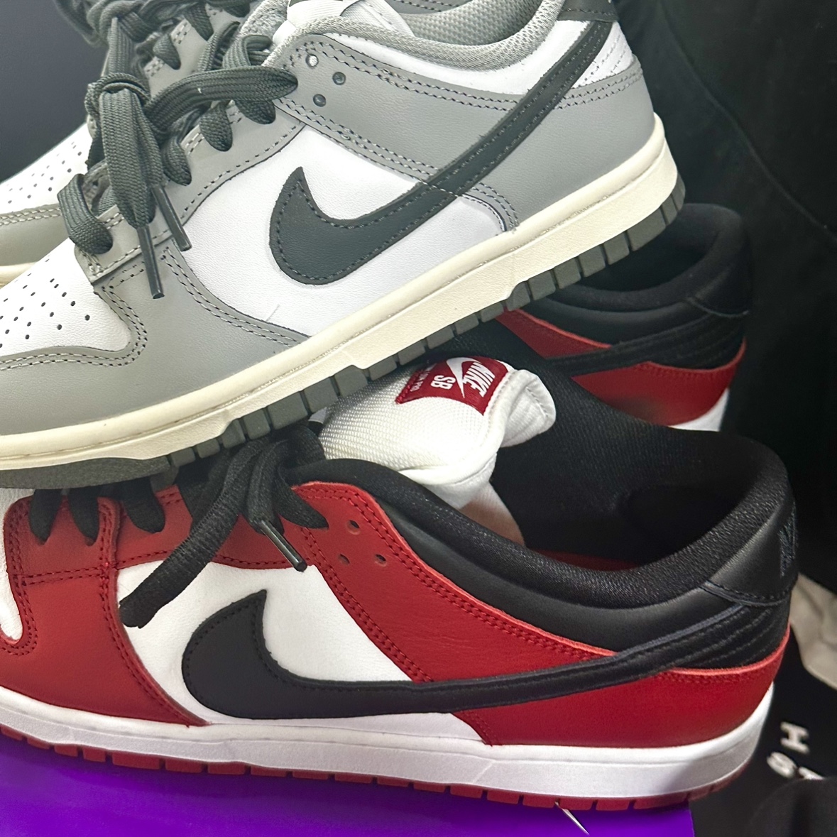 Nike SB Dunk Low Pro Chicago, (W) Nike Dunk Low Light Smoke Grey 착용 스타일