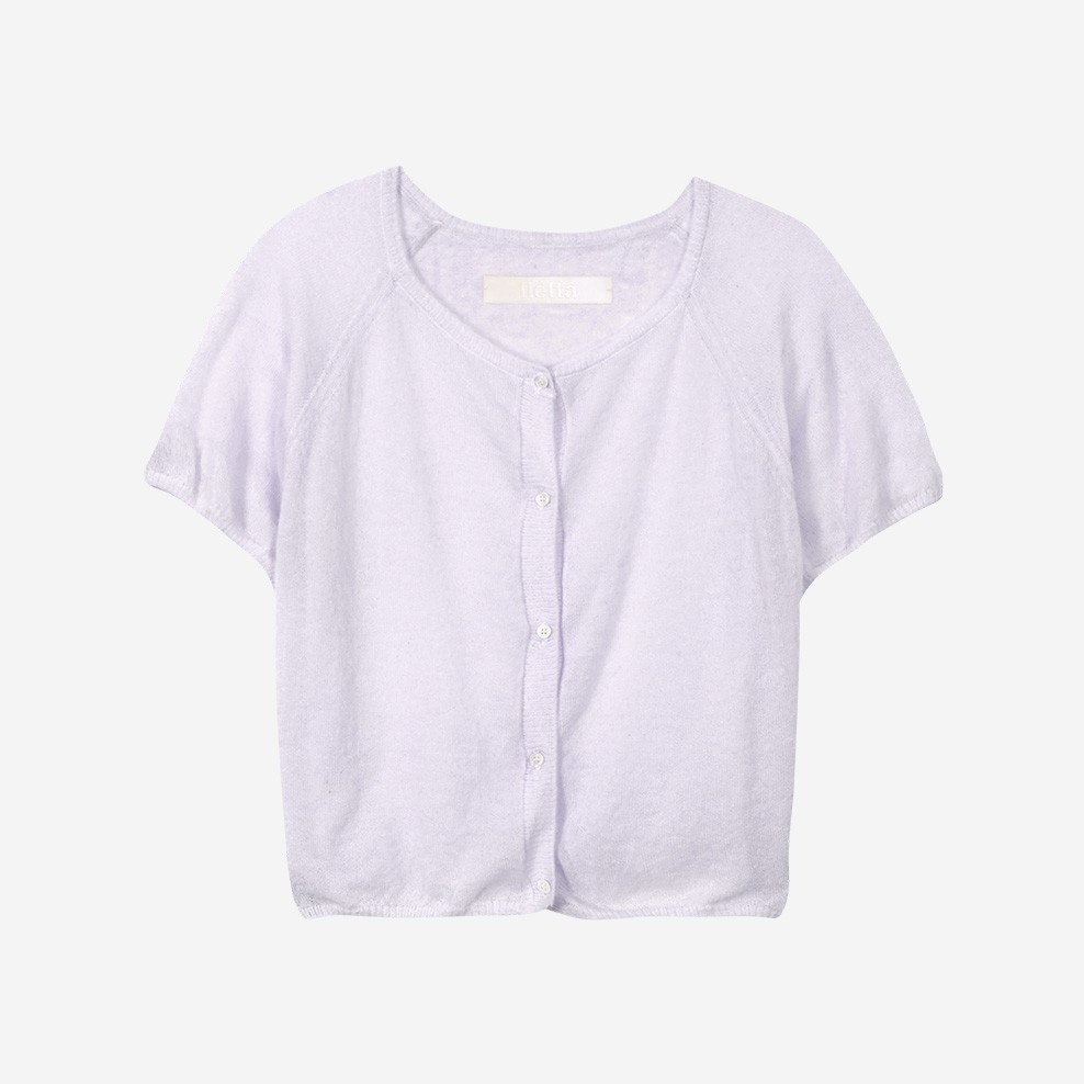 FLETTA Raglan Half Sleeve Cardigan Lavender 상세 이미지 1