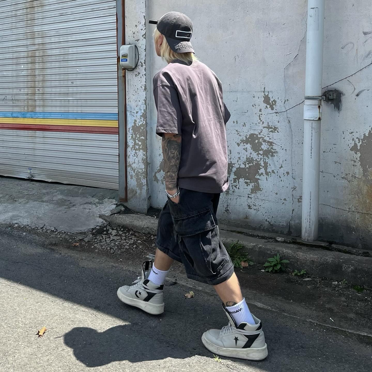 Converse x Drkshdw Turbowpn Pelican 착용 스타일 - 2