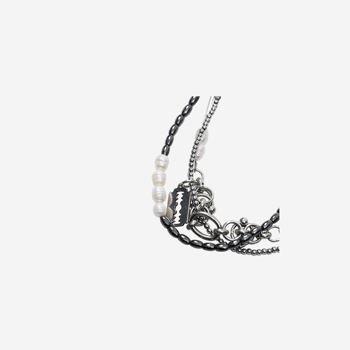 아조바이아조 PBA 화이트 펄 팔찌 실버(Ajobyajo PBA White Pearl Bracelet Silver) - 2