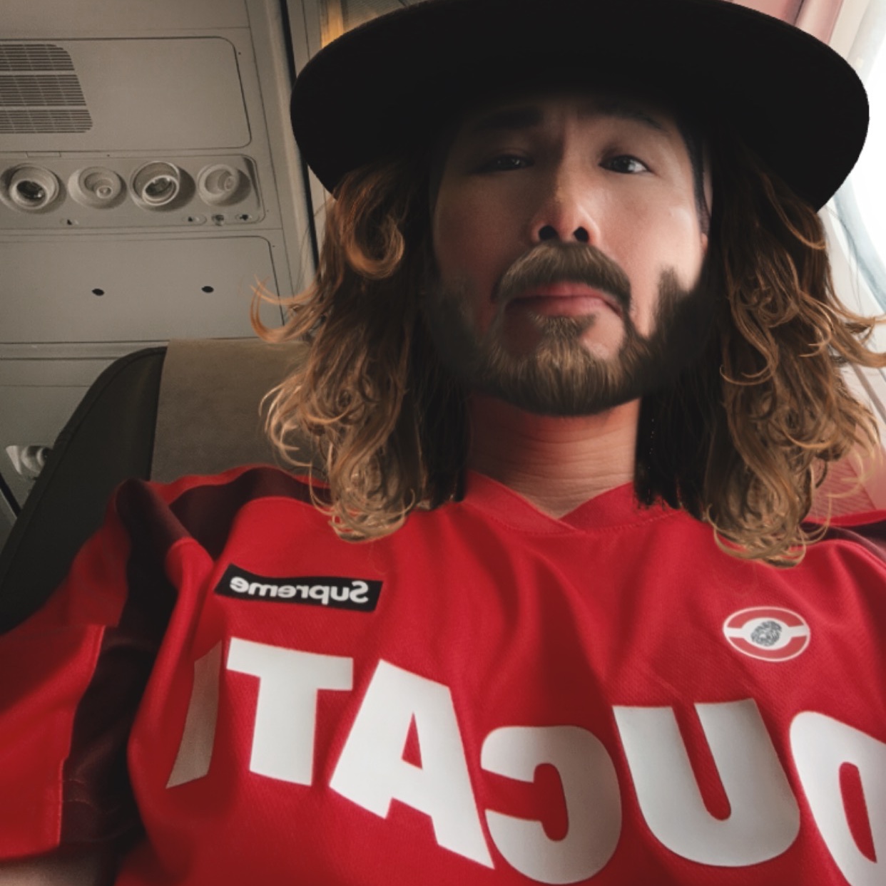 Supreme x Ducati Soccer Jersey Red - 24SS 착용 스타일 - 2