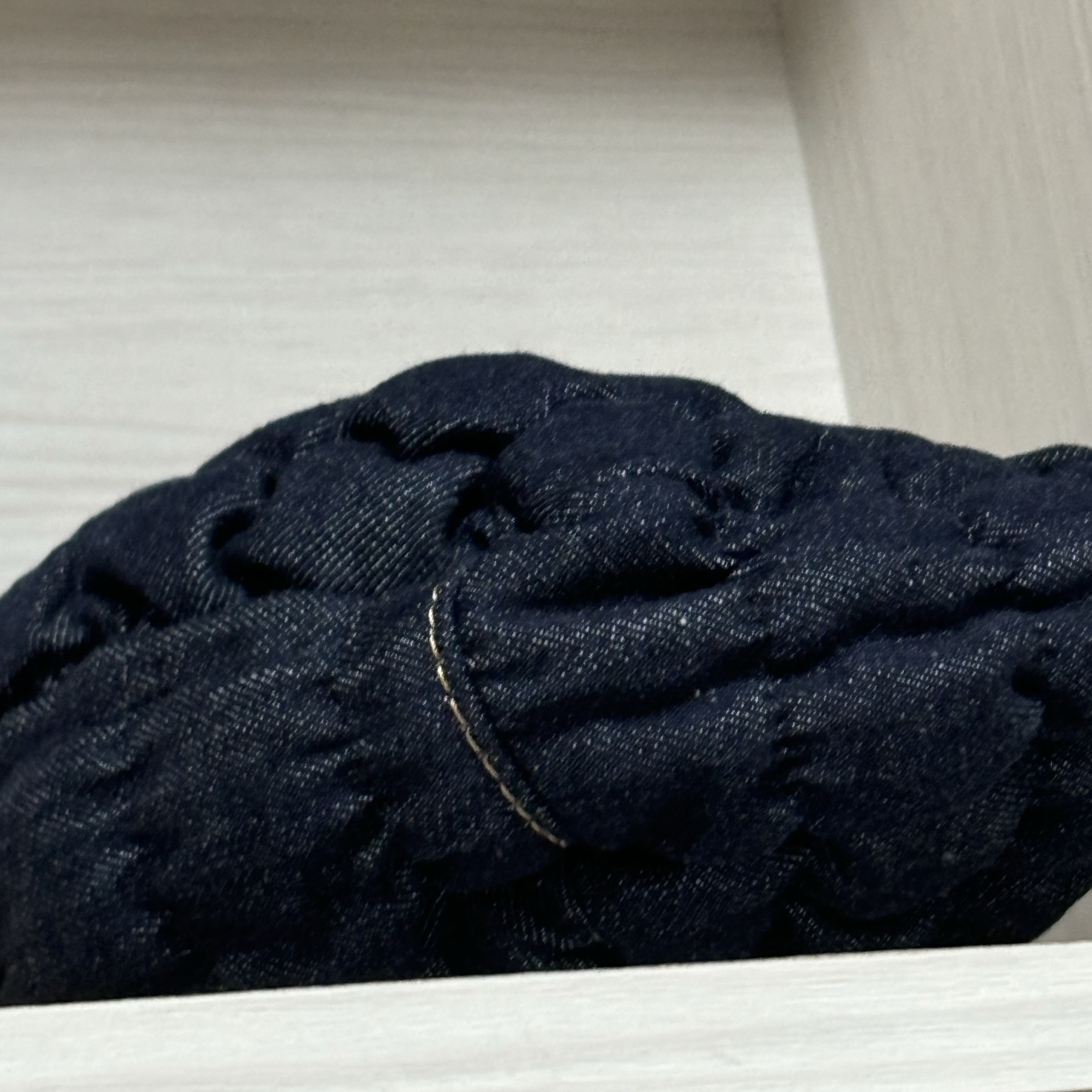 COS Quilted Micro Bag Dark Blue Denim 착용 스타일