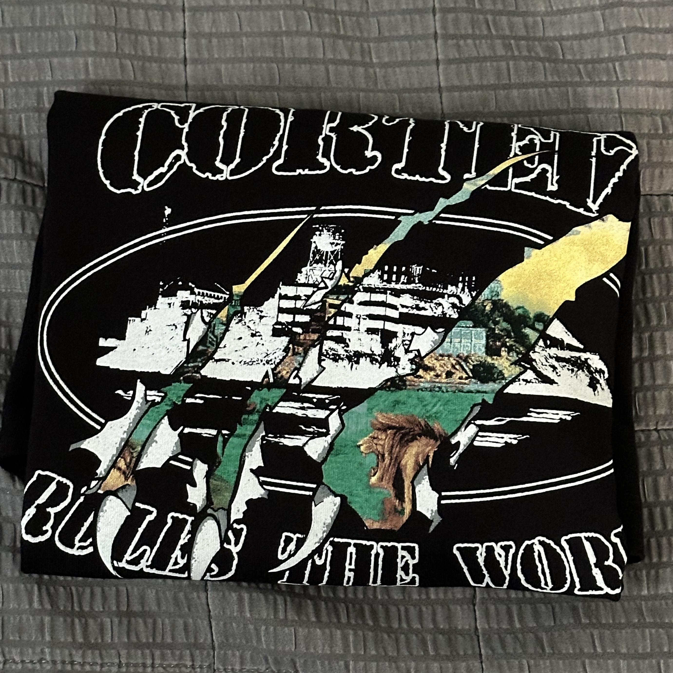 Corteiz Narnia Rip T-Shirt New Blank Black 착용 스타일