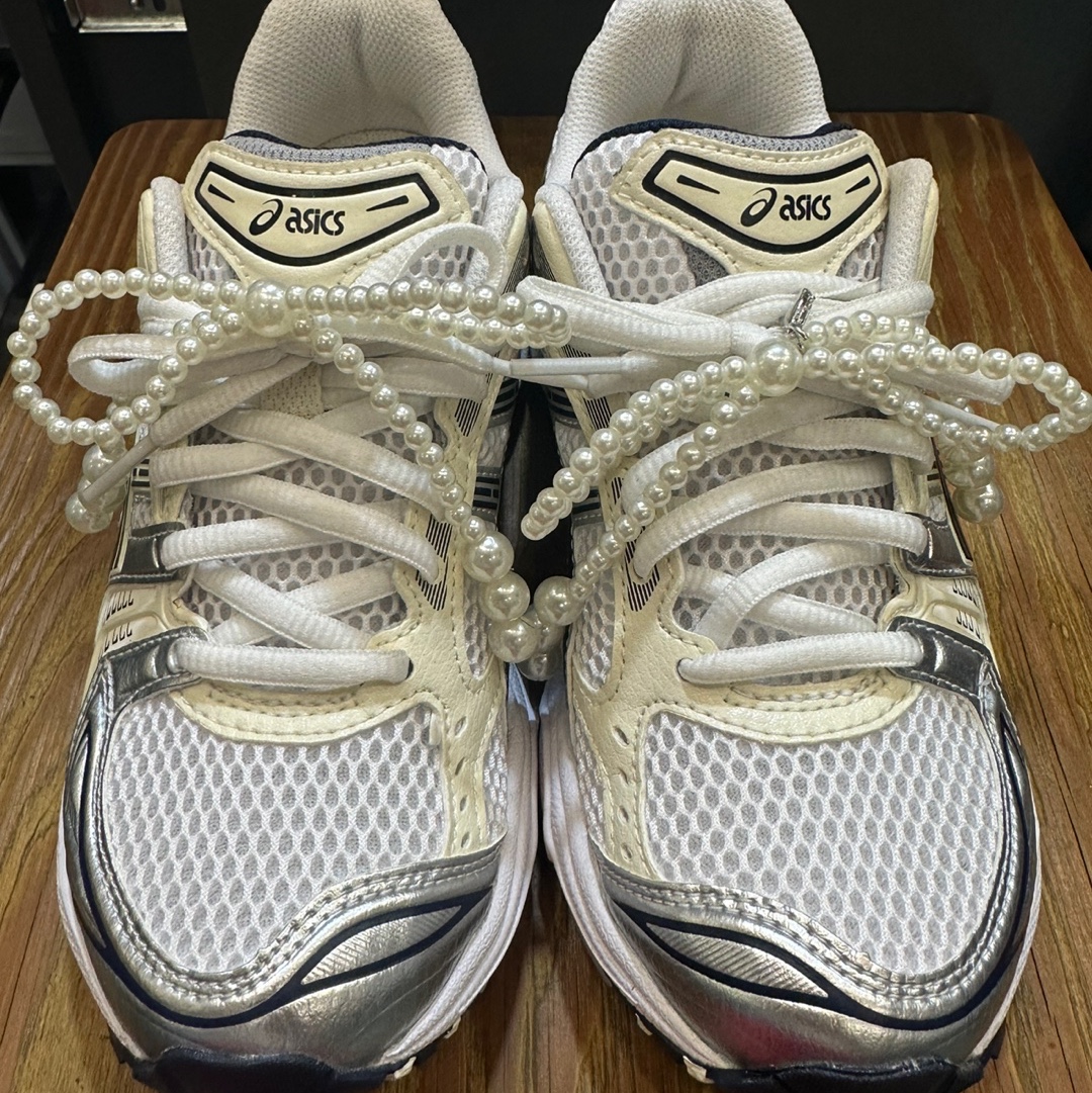 (W) Asics Gel-Kayano 14 White Midnight 착용 스타일 - 2