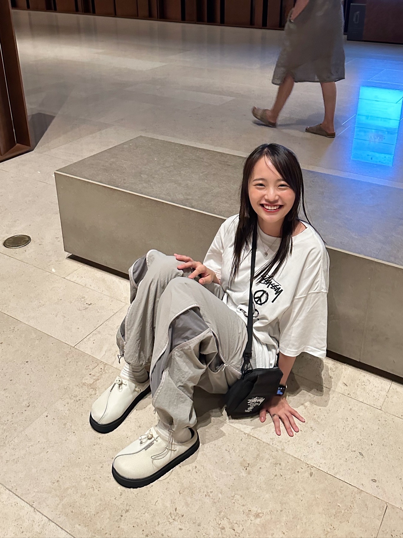 Nike x Stussy NRG RA T-Shirt Summit White (DM4942-121) 착용 스타일 - 4