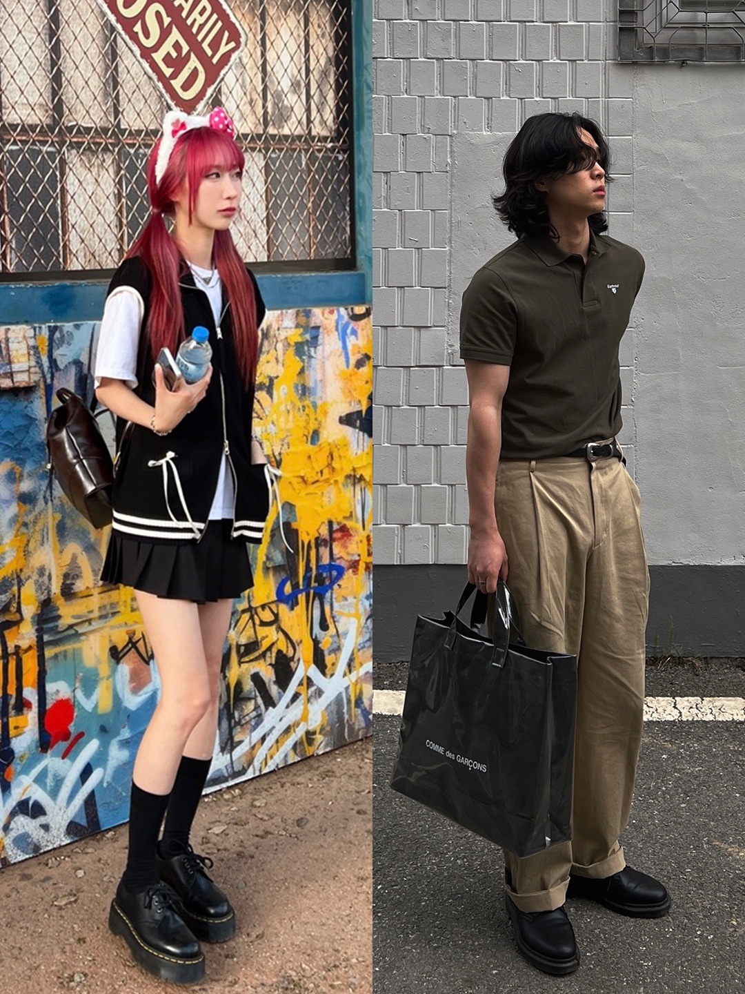 Dr. Martens Women 1461 Quad Black, Dr. Martens 1461 Mono Black 착용 스타일 - 2