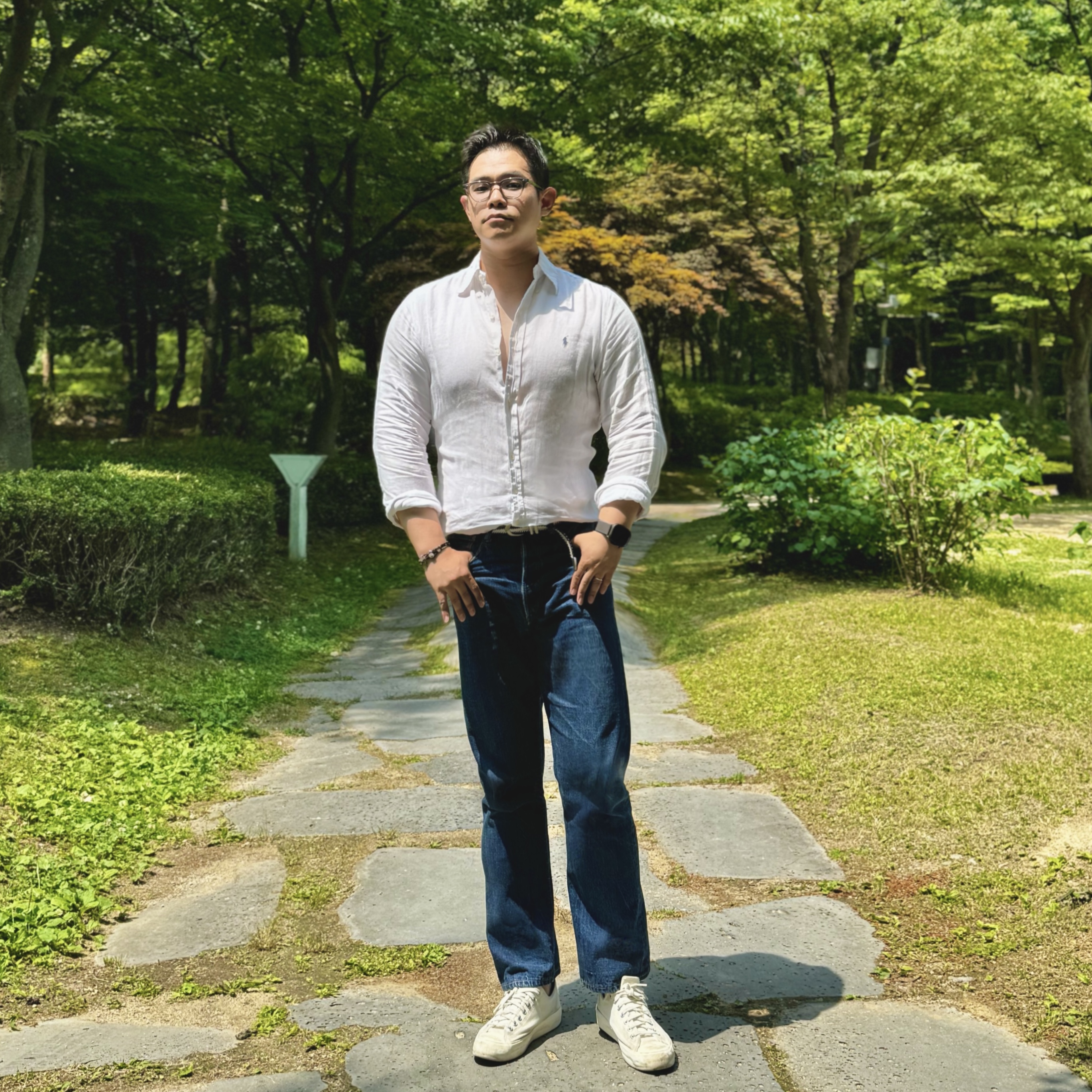 Warehouse & Co. Lot 2nd-Hand 1100 Pants Used Wash Medium Indigo, Apple Watch Ultra 2 49mm Titanium Case with Trail Loop M/L Blue Black (Korean Ver.) 착용 스타일 - 1