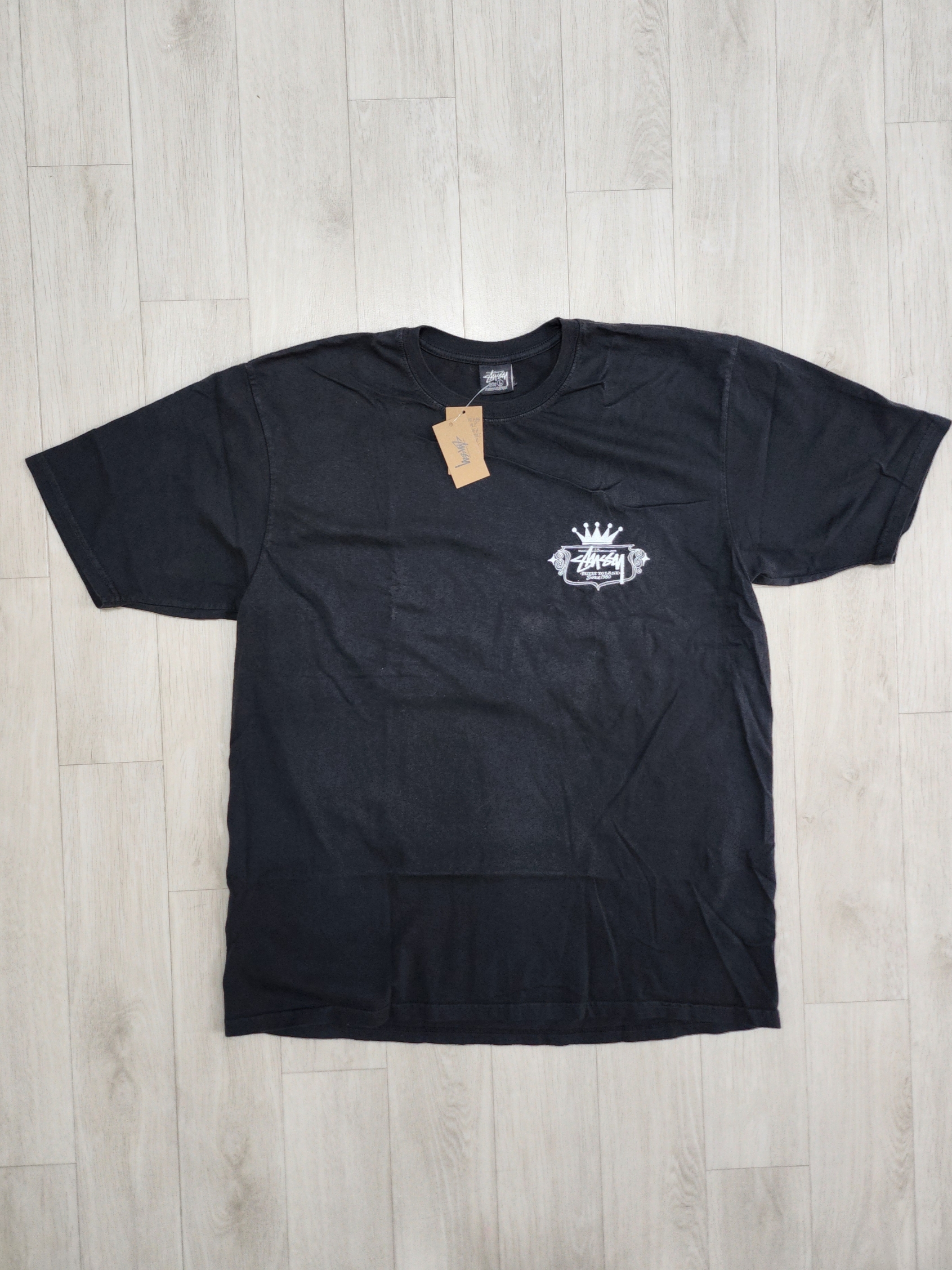 Stussy Built To Last Pigment Dyed T-Shirt Black 착용 스타일 - 1