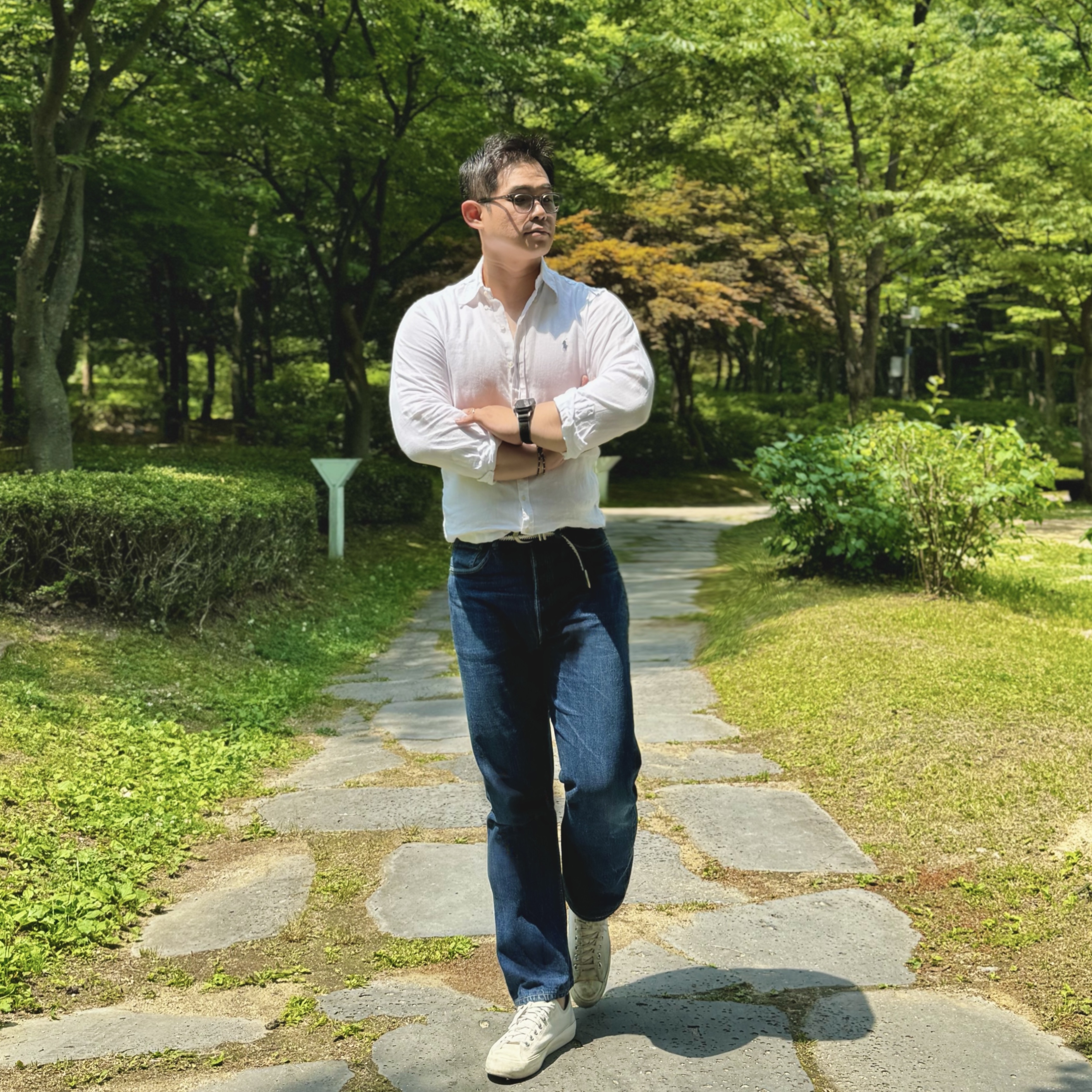 Warehouse & Co. Lot 2nd-Hand 1100 Pants Used Wash Medium Indigo, Apple Watch Ultra 2 49mm Titanium Case with Trail Loop M/L Blue Black (Korean Ver.) 착용 스타일 - 2