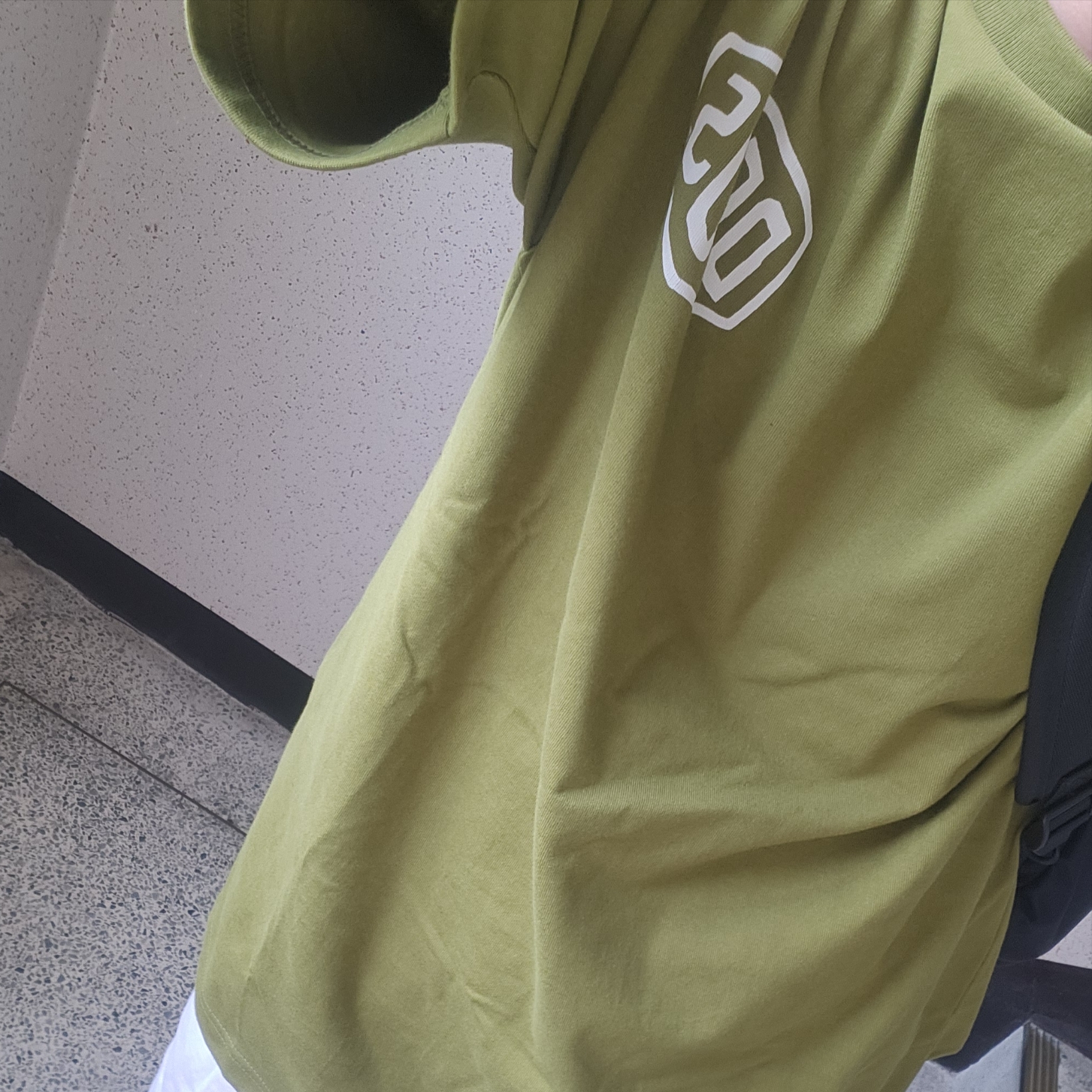 Deus Ex Machina Samcheong College T-Shirt Rover Green 착용 스타일 - 1