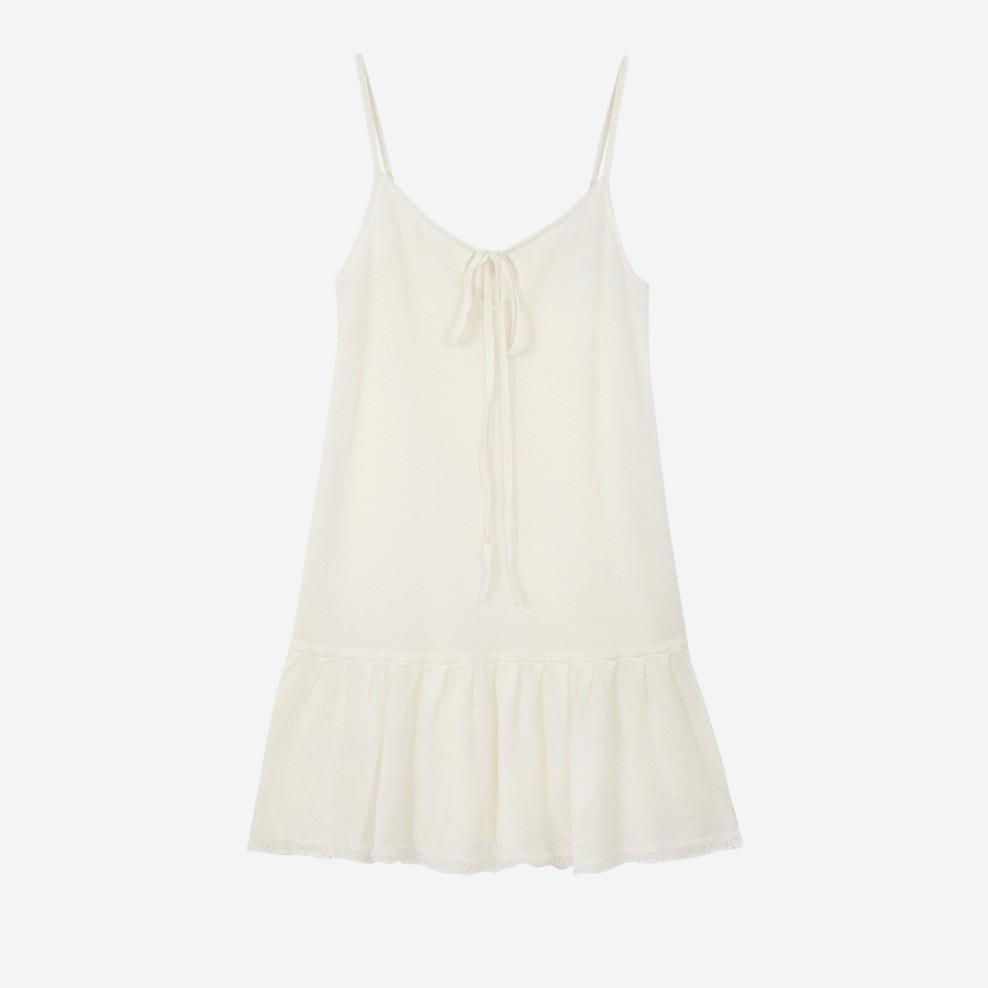 FLETTA Shirring Sleeveless Knit Top Ivory 상세 이미지 1