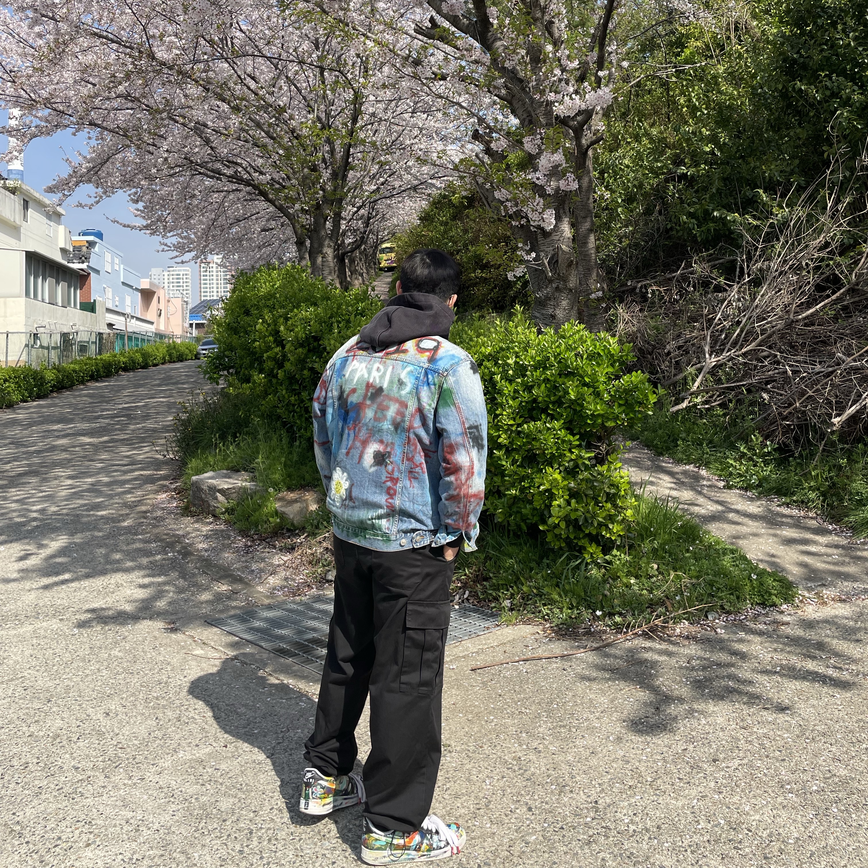 Nike x Peaceminusone Air Force 1 Low Para-Noise 착용 스타일