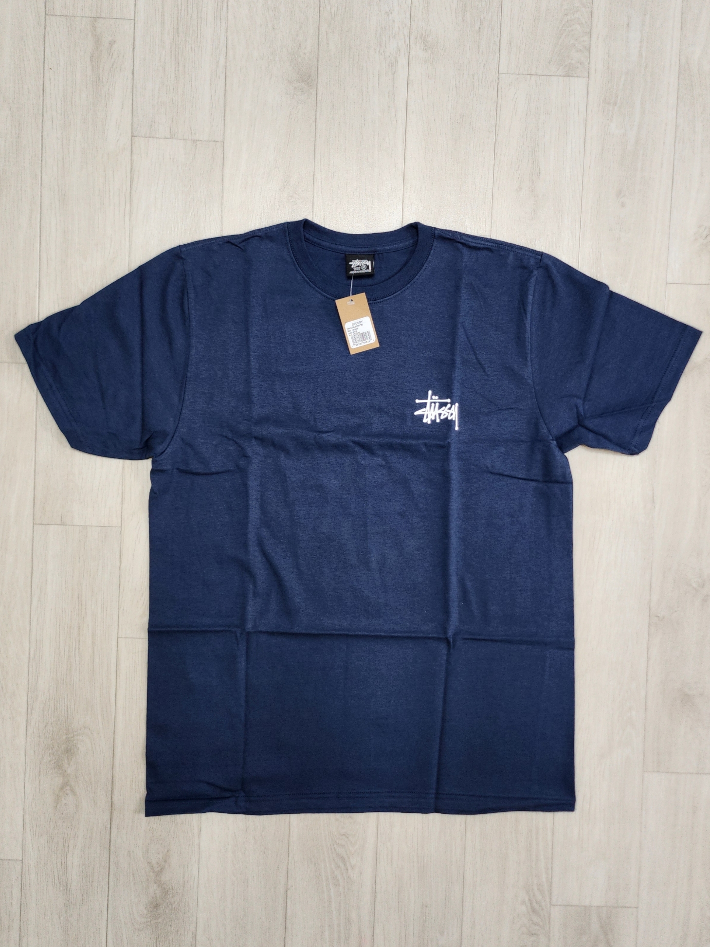 Stussy Basic Stussy T-Shirt Navy 2024, 2025 착용 스타일 - 1