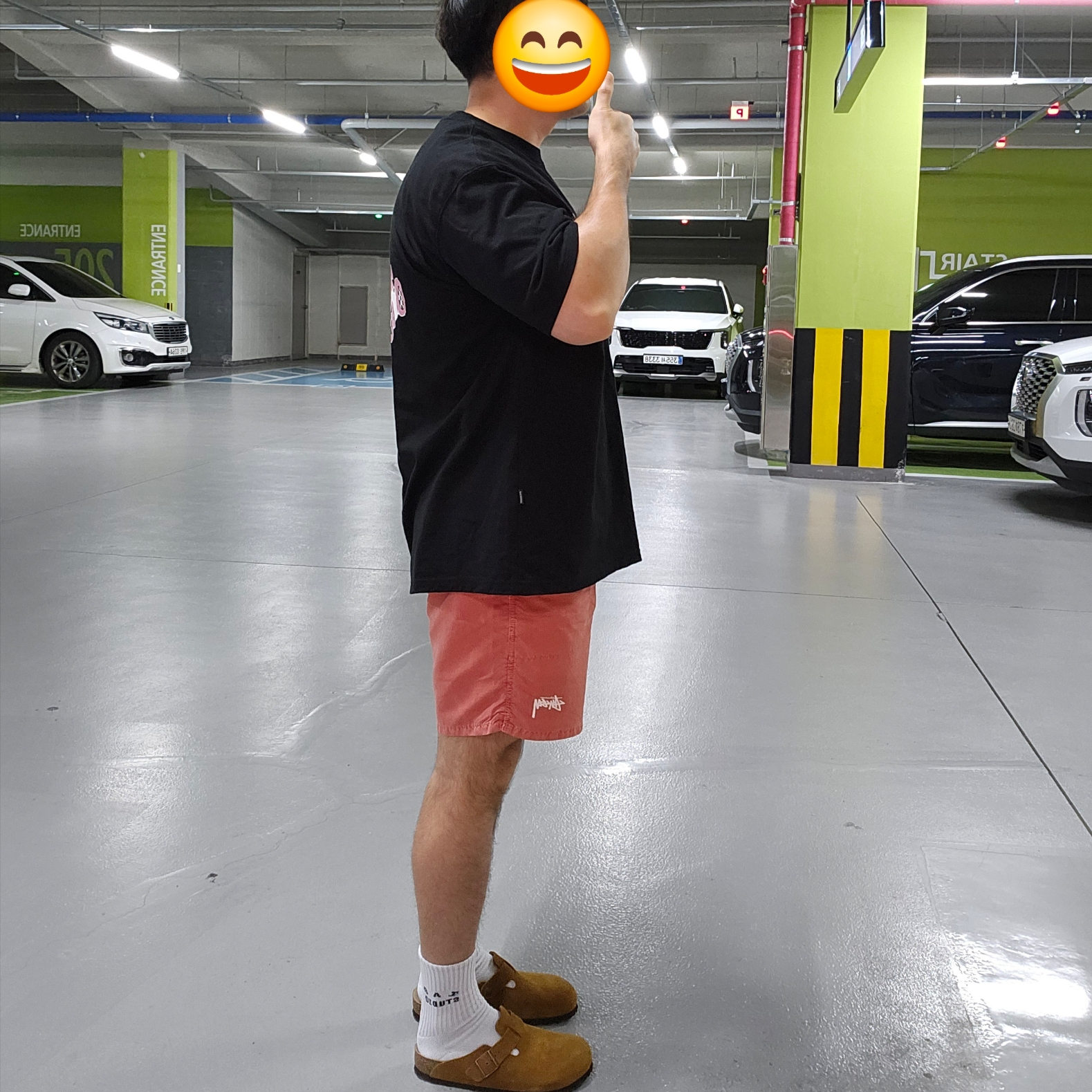 Stussy Stock Water Pigment Short Pink, Birkenstock Boston Soft Footbed Mink - Regular 착용 스타일 - 2