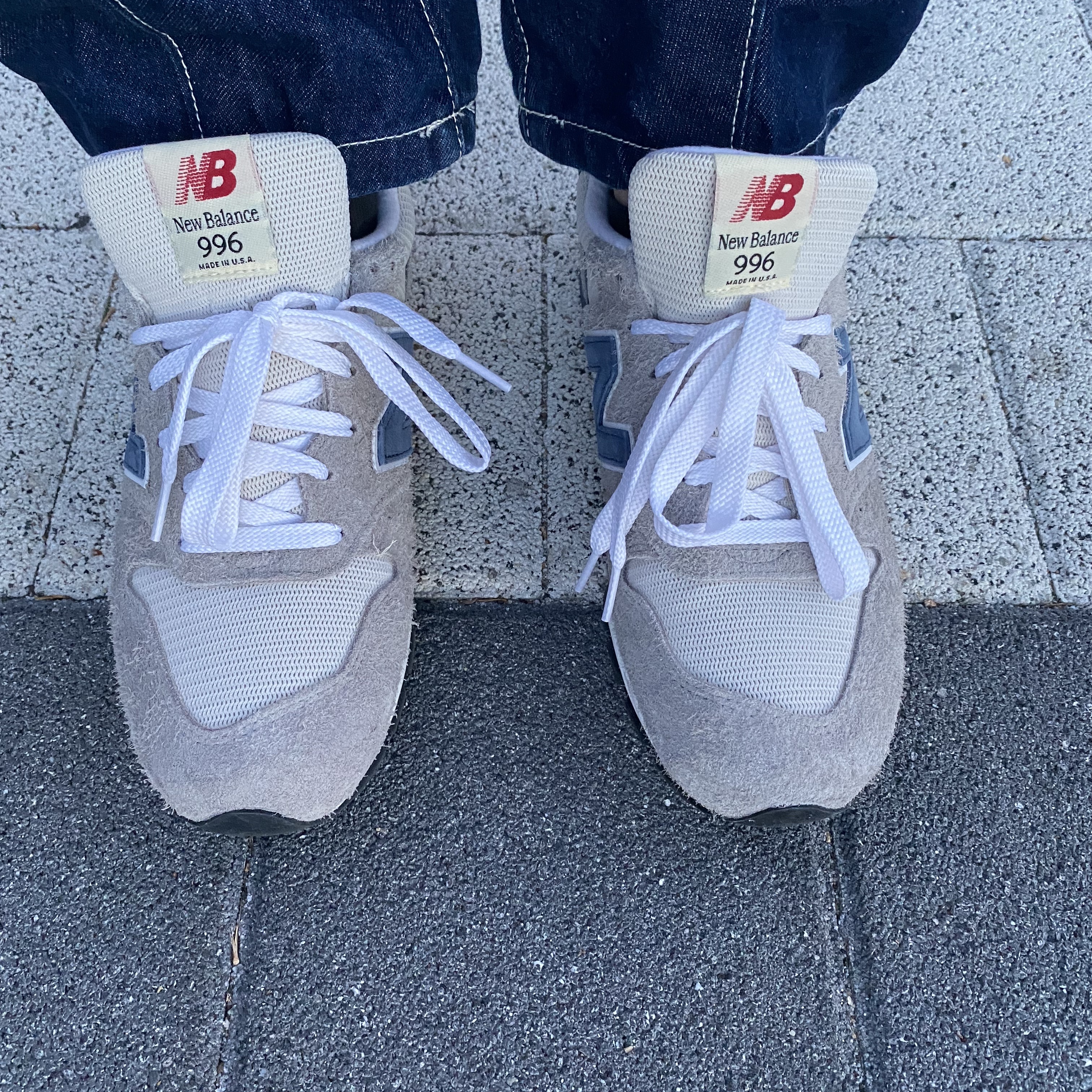 New Balance Made in USA 996 Marblehead Vintage Indigo 착용 스타일