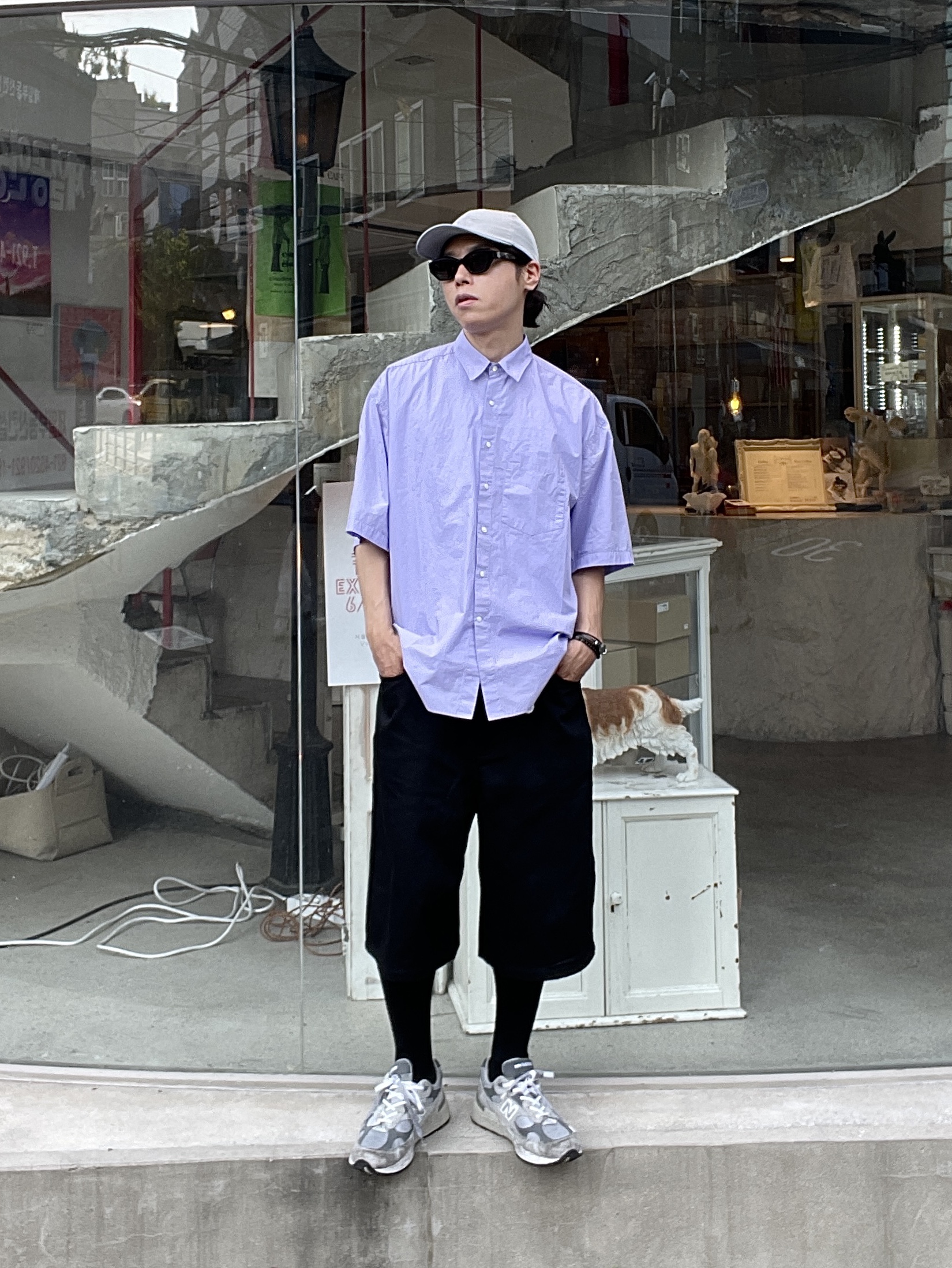 New Balance 992 Made in USA Grey - D Standard 착용 스타일 - 1