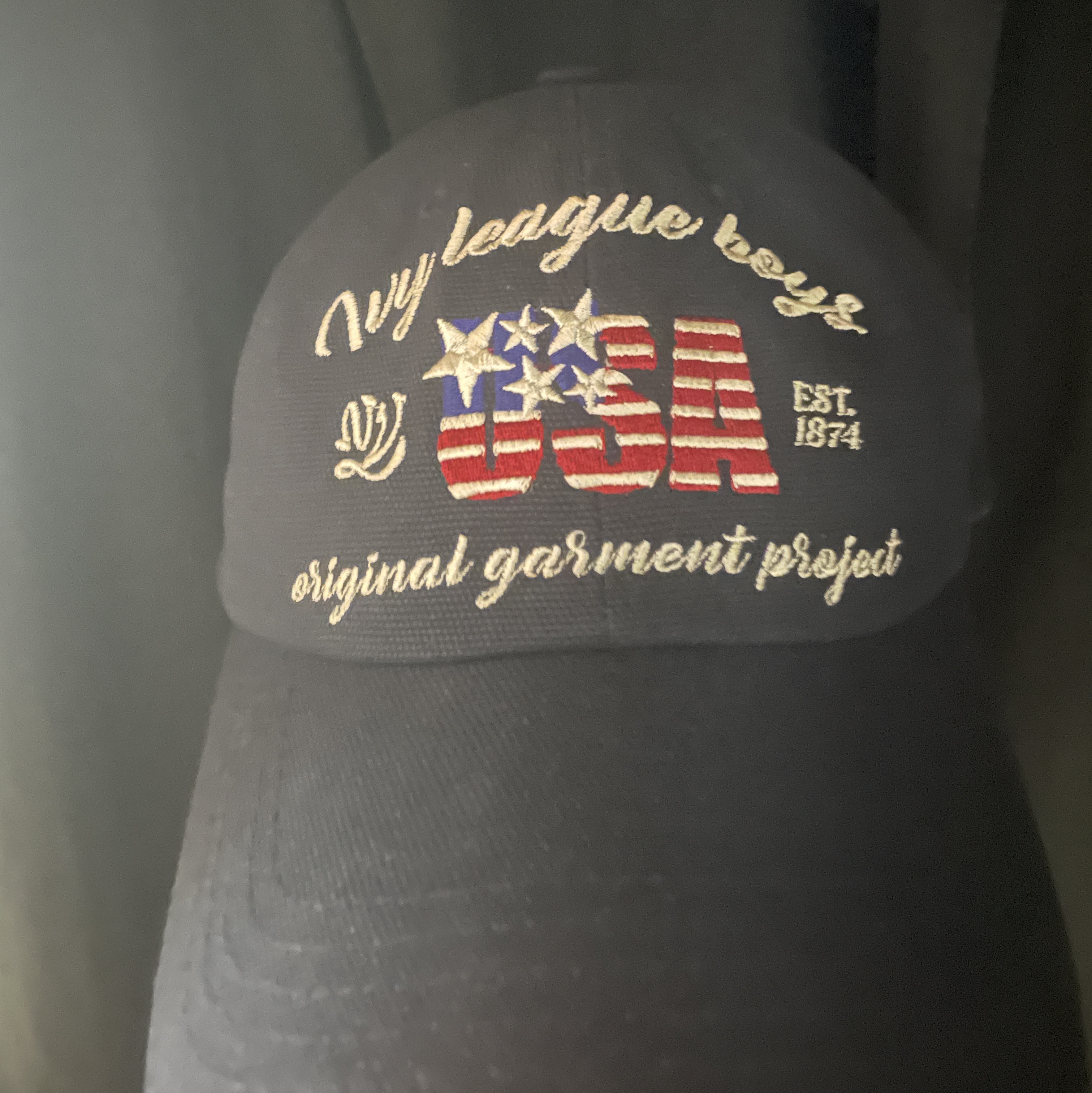 Ogarp Ivyboy Lettering B.B Cap Navy 착용 스타일