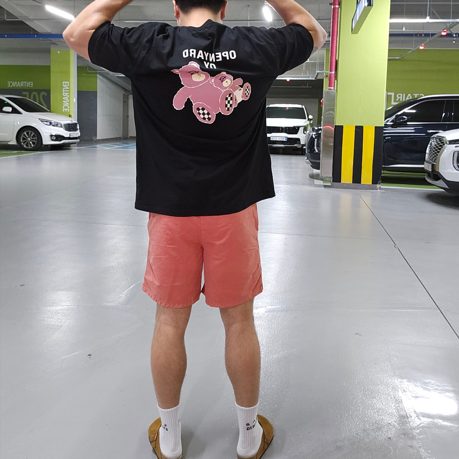 Stussy Stock Water Pigment Short Pink, Birkenstock Boston Soft Footbed Mink - Regular 착용 스타일 - 3