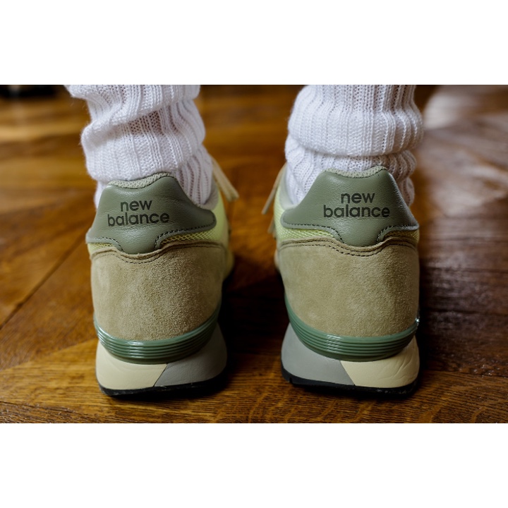 New Balance x Auralee 550 Pisatachio Ecru, New Balance x Auralee 1906R Bone White 착용 스타일 - 4