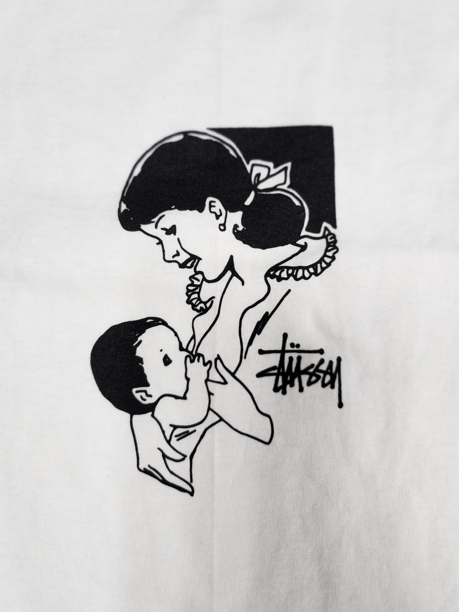 Stussy Nurture T-Shirt White, Stussy Nurture T-Shirt Berry 착용 스타일 - 2