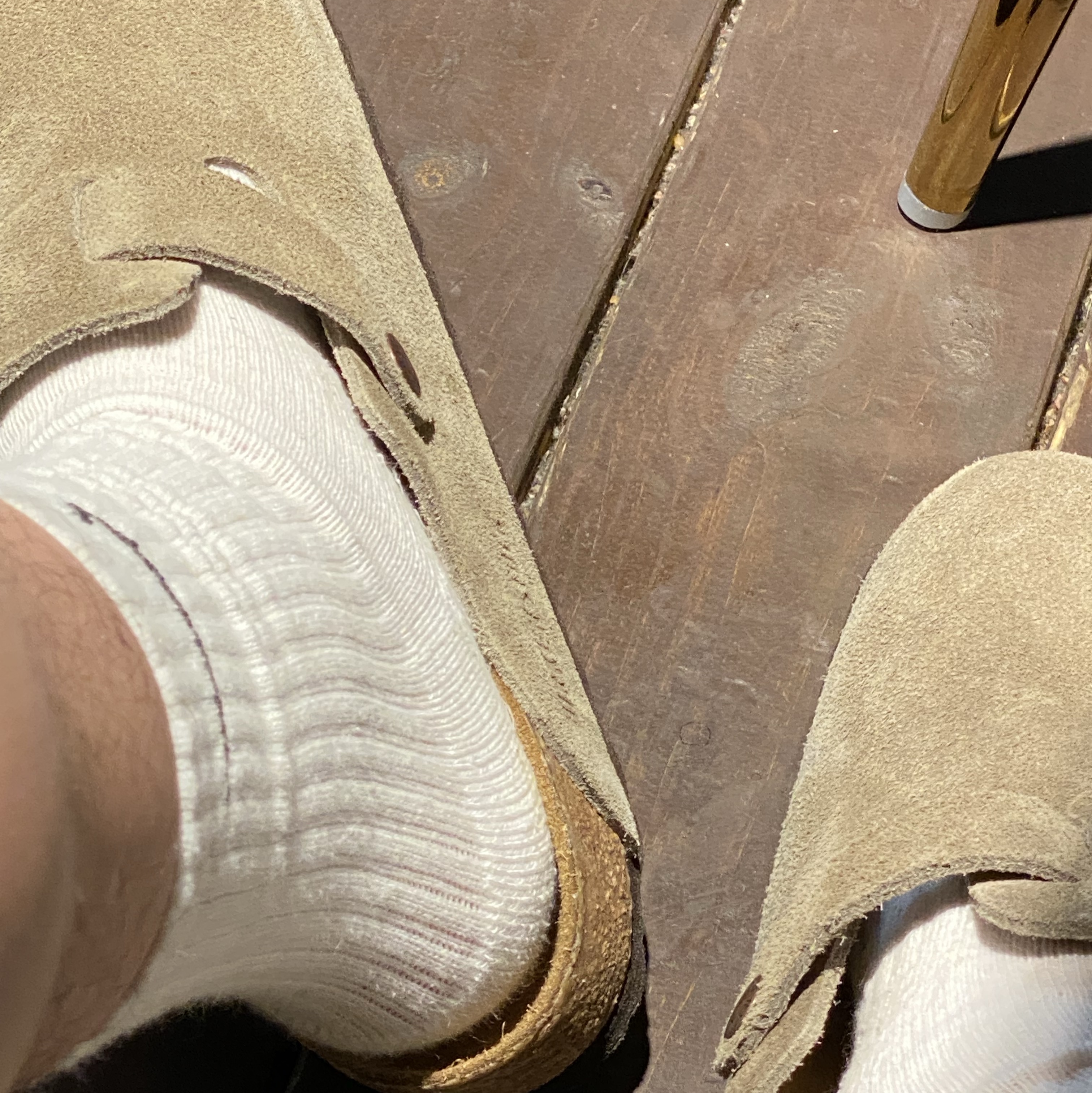 Birkenstock Boston Soft Footbed Taupe - Regular 착용 스타일 - 3