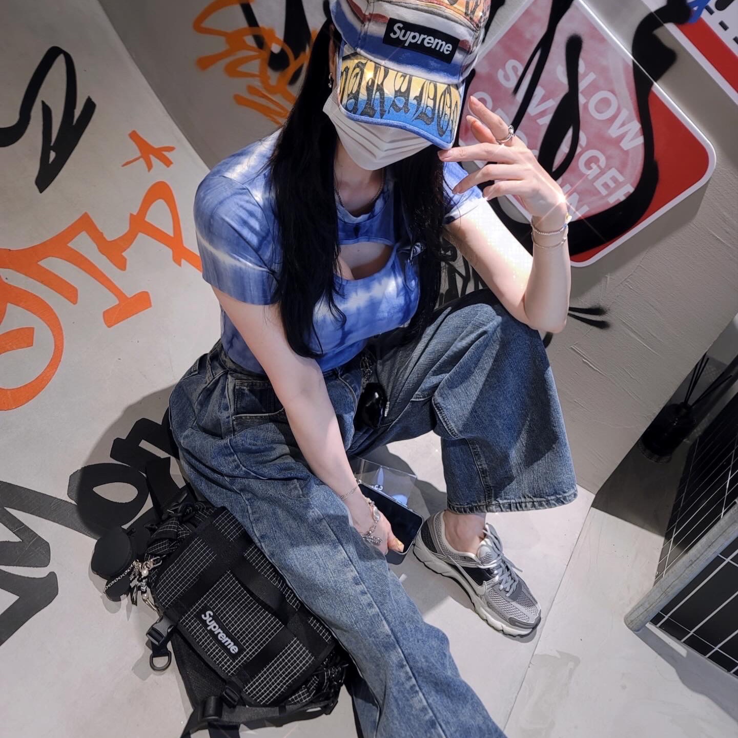 Supreme Maradona Camp Cap Multicolor - 24SS 착용 스타일 - 2