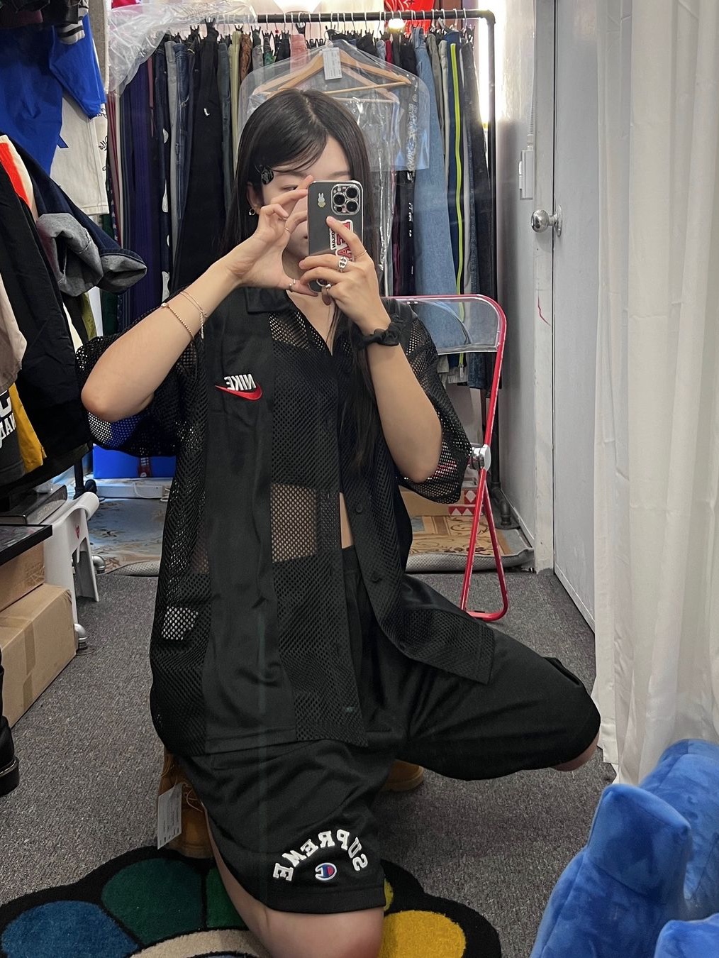 Supreme x Champion Mesh Short Black - 24SS, Timberland x Supreme Diamond Plate 6 Inch Premium Waterproof Boot Wheat - 23FW - Medium 착용 스타일 - 2