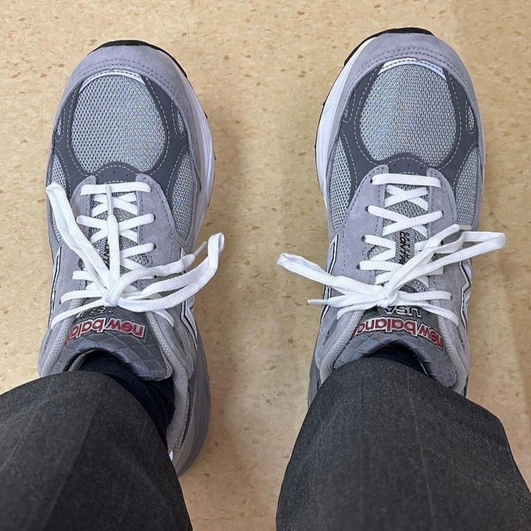 New Balance 990v3 Made in USA Grey - D Standard 착용 스타일