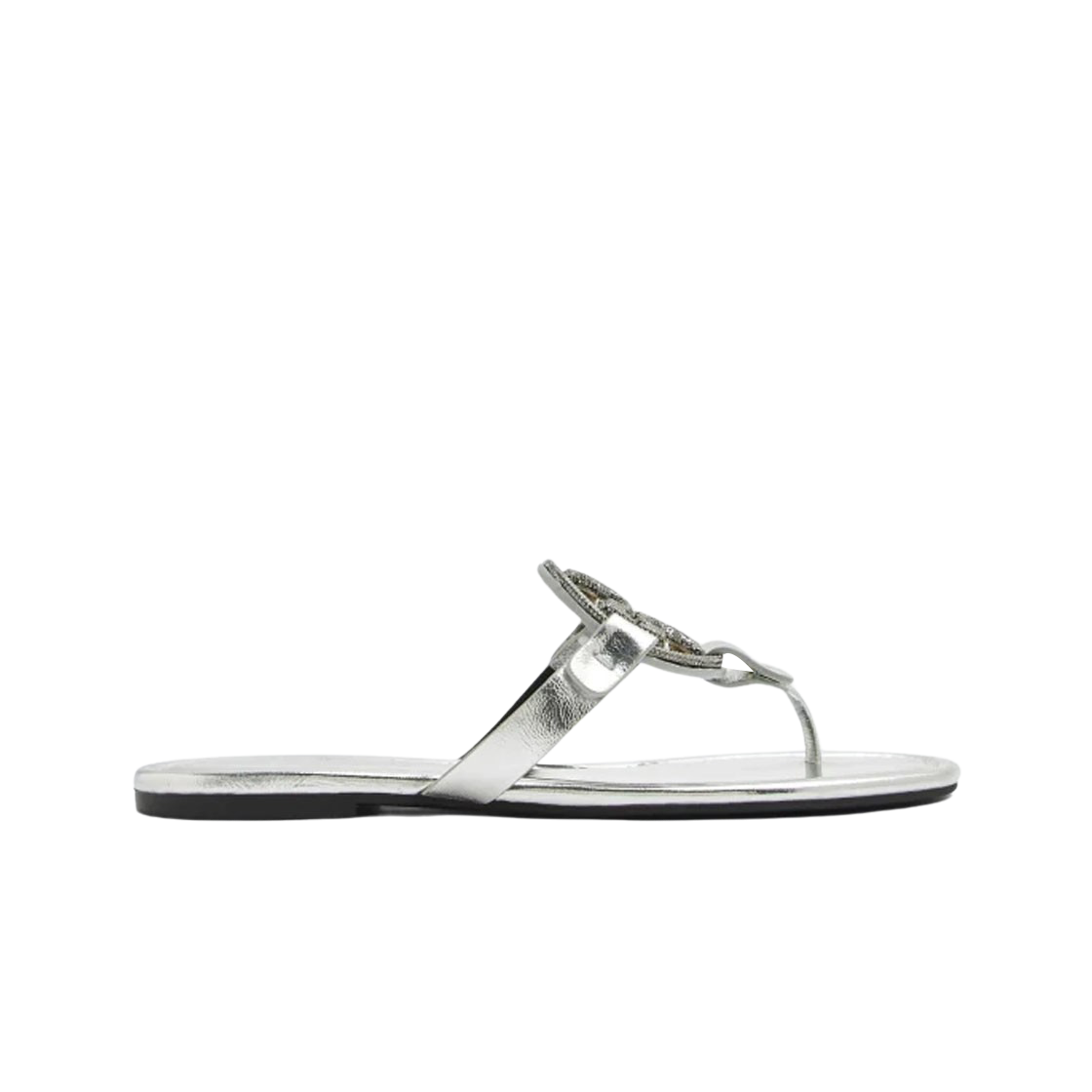 146017-040 (W) Tory Burch Miller Pave Sandal Silver