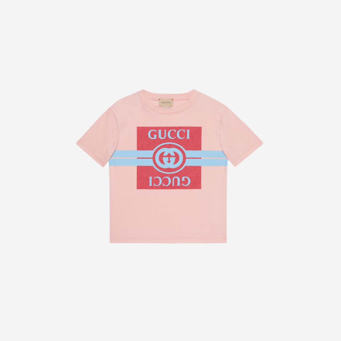 (Kids) Gucci Printed Cotton Jersey T-Shirt Light Pink 상세 이미지 1