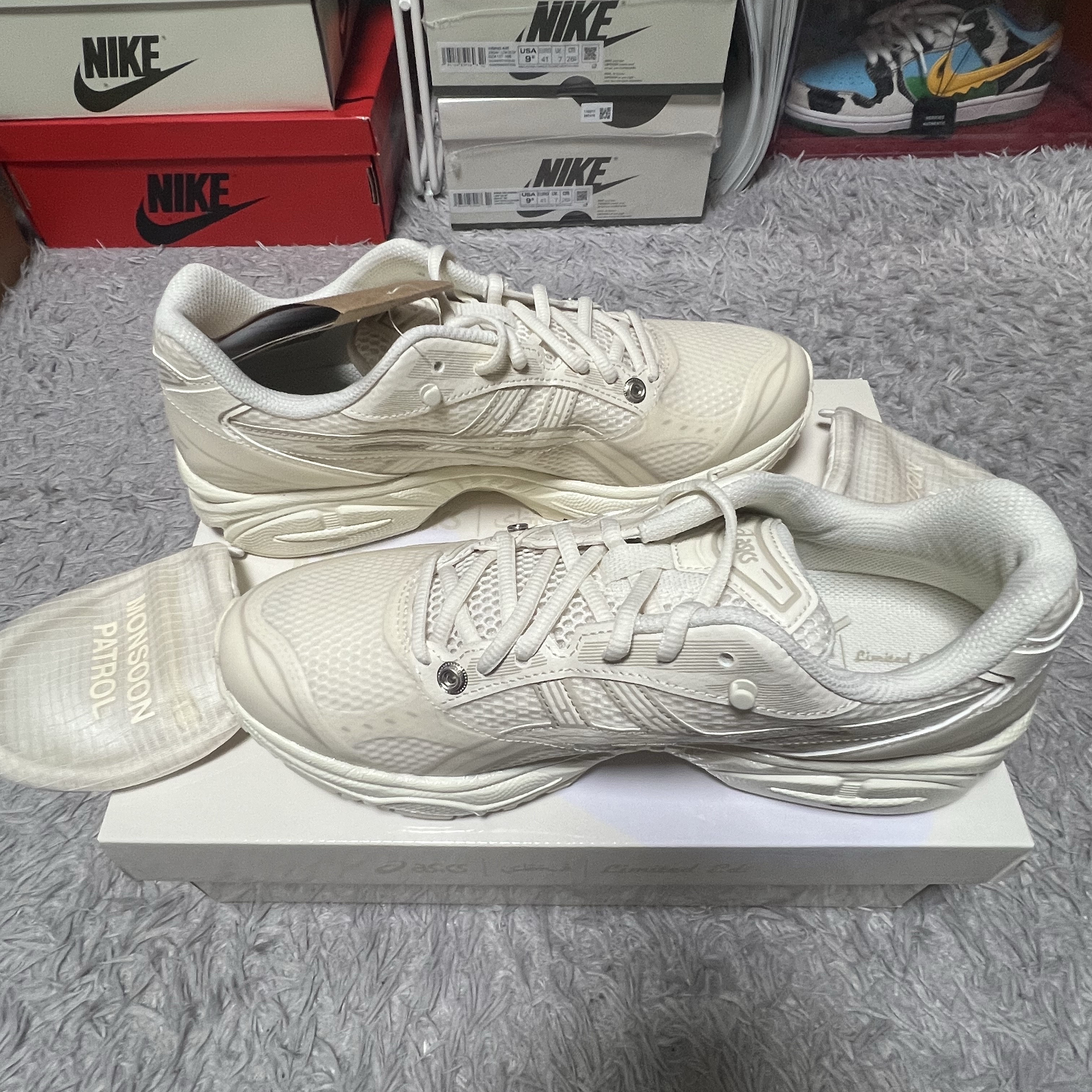 Asics x Limited Edt x SBTG Gel-Kayano 14 Monsoon Patrol Cream 착용 스타일 - 3