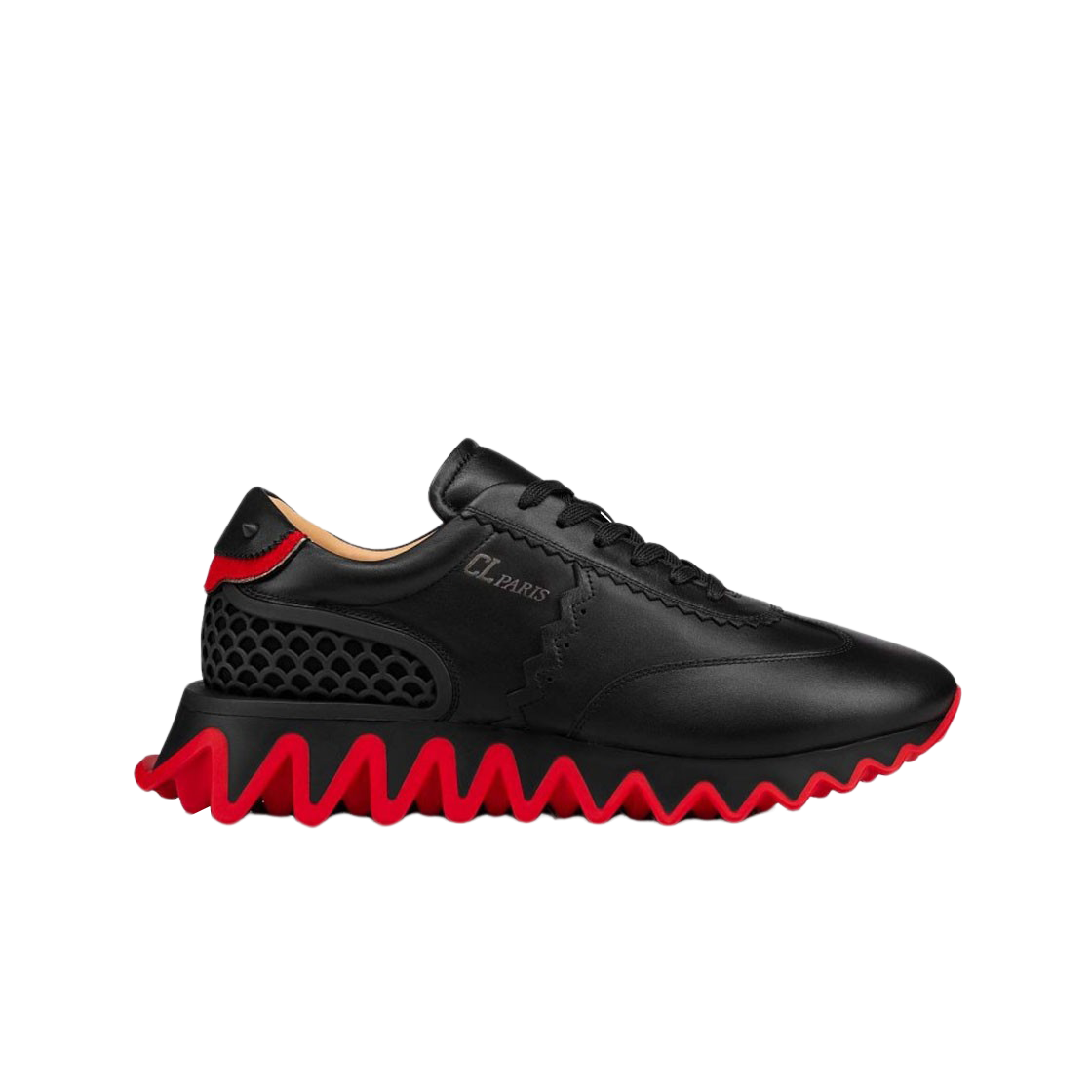 크리스찬 루부탱 루비샤크 카프 레더 스니커즈 블랙(Christian Louboutin Loubishark Calf Leather Sneakers Black)