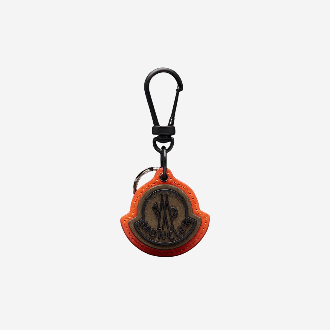 Moncler Logo Keyring Orange Khaki - 23SS 상세 이미지 1