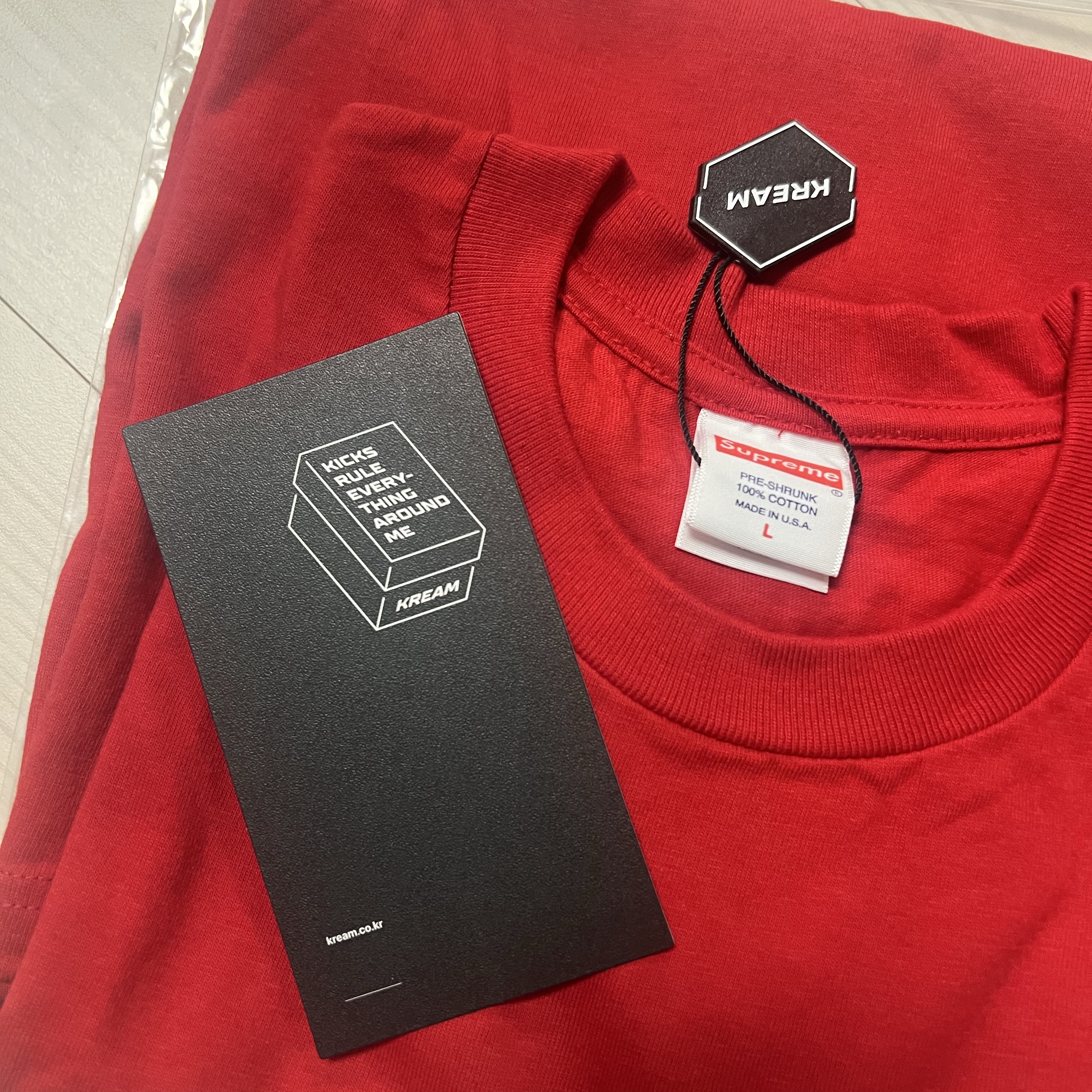 Supreme Box Logo T-Shirt Red - 23FW 착용 스타일 - 3