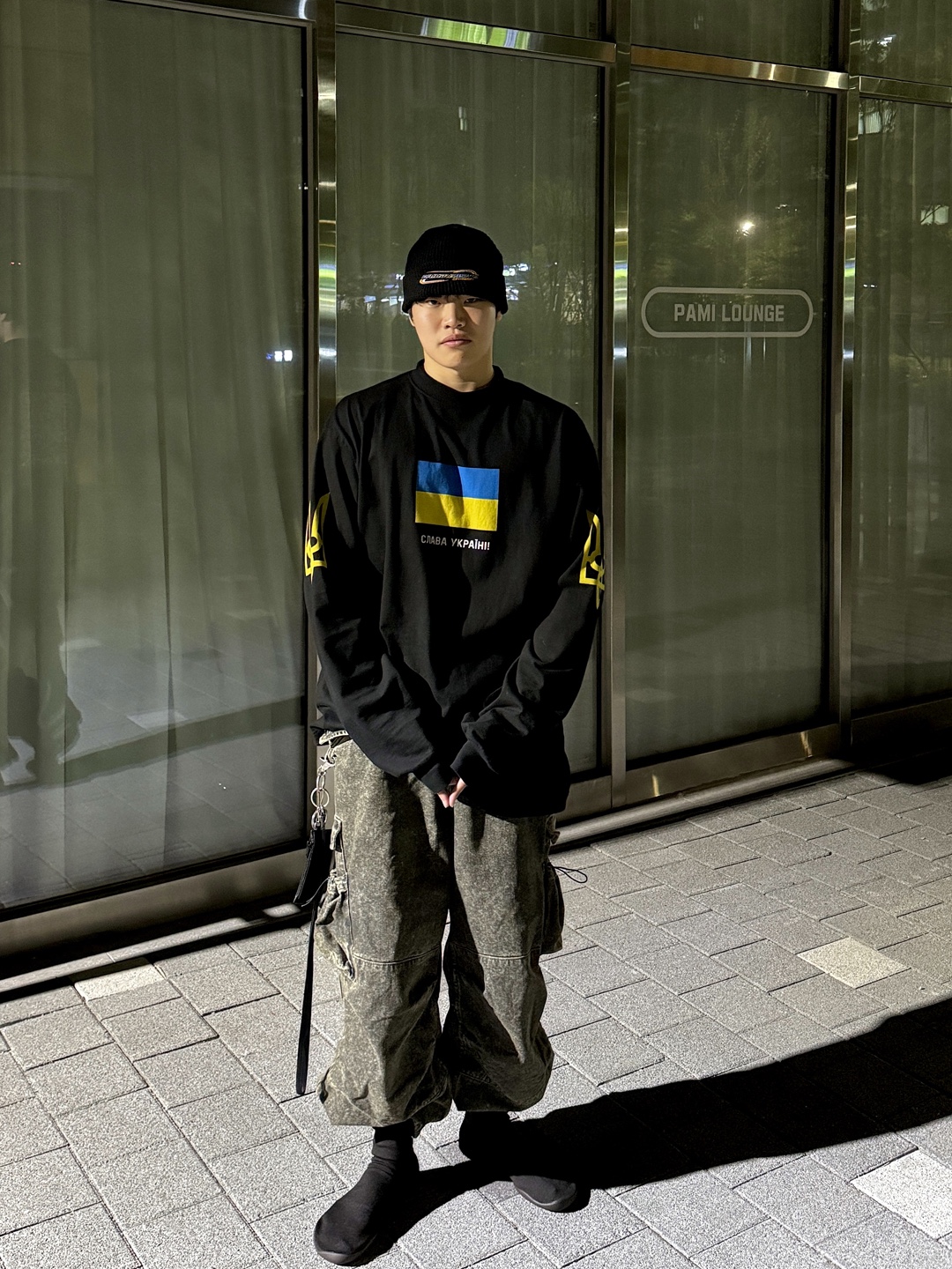 Civision by CSC Hybrid Track Pants Ver.2, [KREAM 단독] Civision by CSC Progressive Metal Logo Beanie Black 착용 스타일 - 3