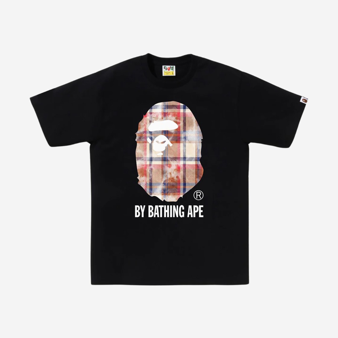 BAPE Bleached Bape Check By Bathing Ape T-Shirt Black 상세 이미지 1