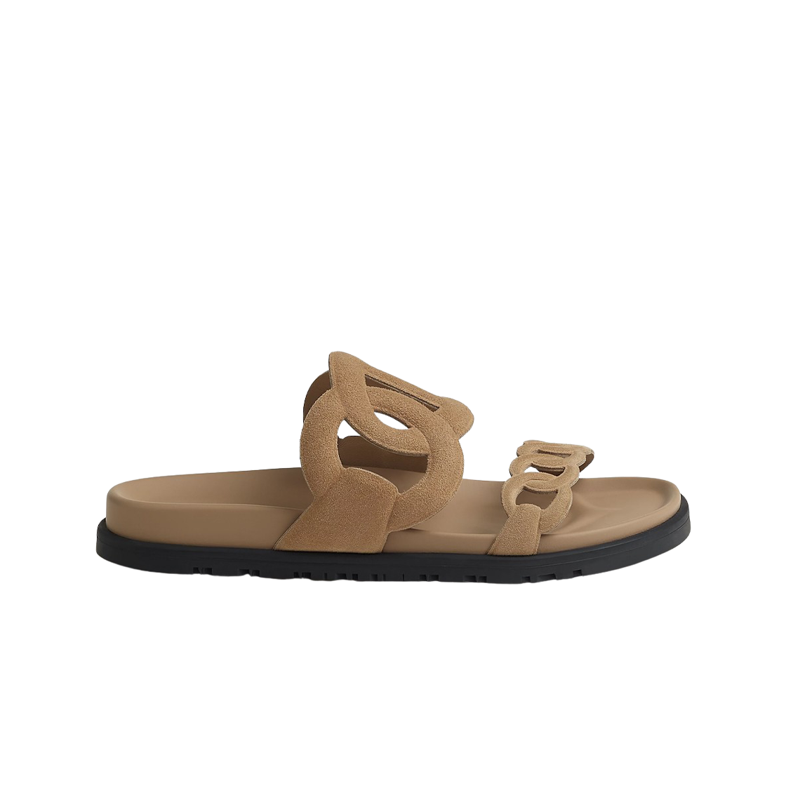 (W) 에르메스 엑스트라 샌들 스웨이드 고트스킨 & 베쥬 아흐질((W) Hermes Extra Sandal Suede Goatskin & Beige Argile) - 1